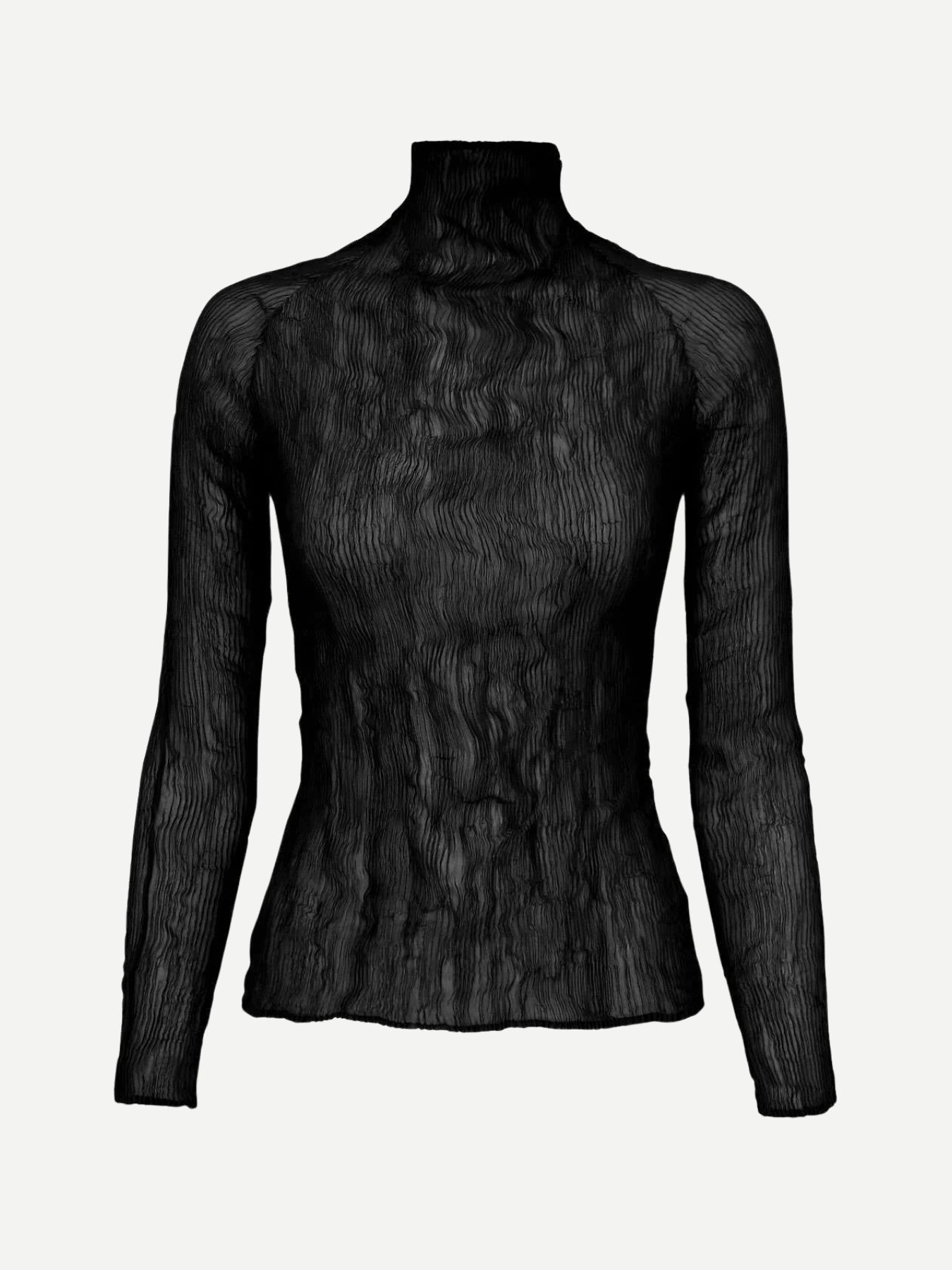 Issey Miyake-Chiffon Twist BK/WT - Black-Tops-Boboli-Vancouver-Canada