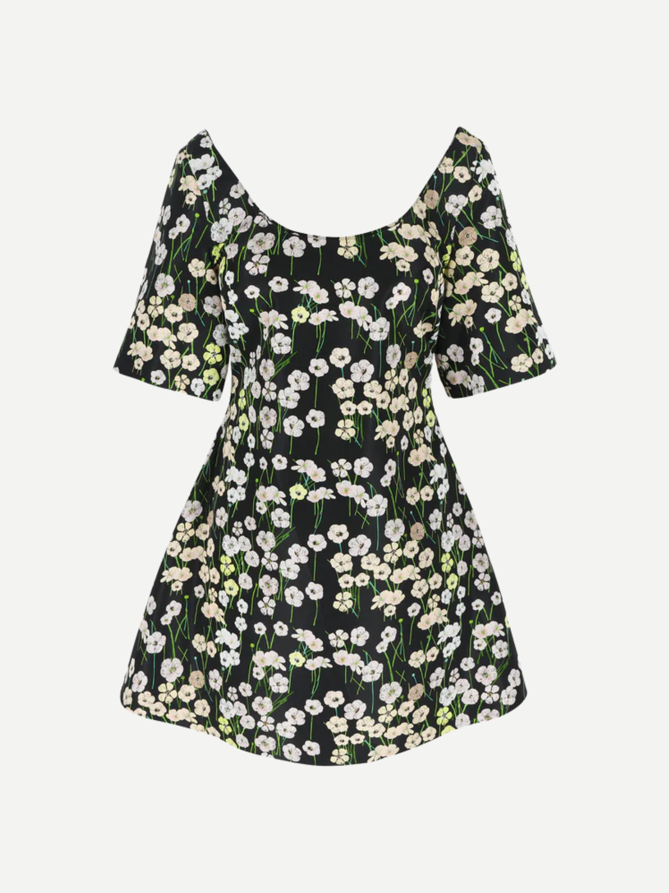 Bernadette-Short Dress Manou - Buttercups/Black-Dresses-Boboli-Vancouver-Canada
