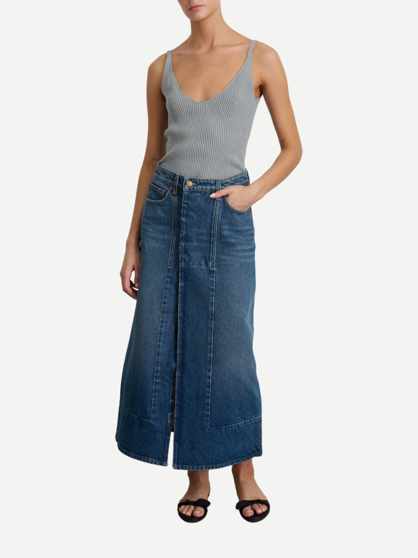 B Sides-Yoko Skirt - Joni Wash-Skirts-Boboli-Vancouver-Canada