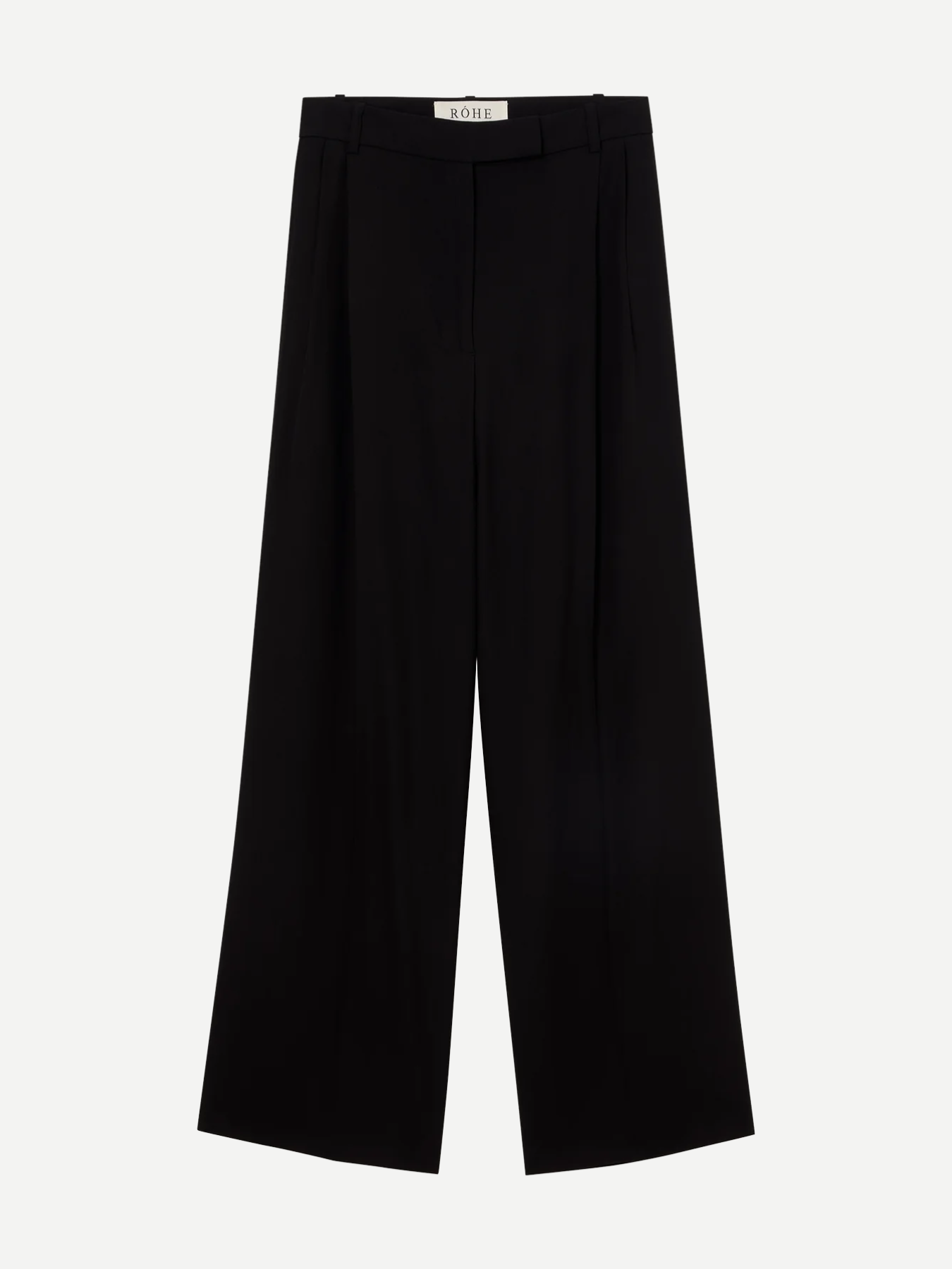 Rohe-Mid-Waisted Pleated Trousers - Black-Pants-Boboli-Vancouver-Canada