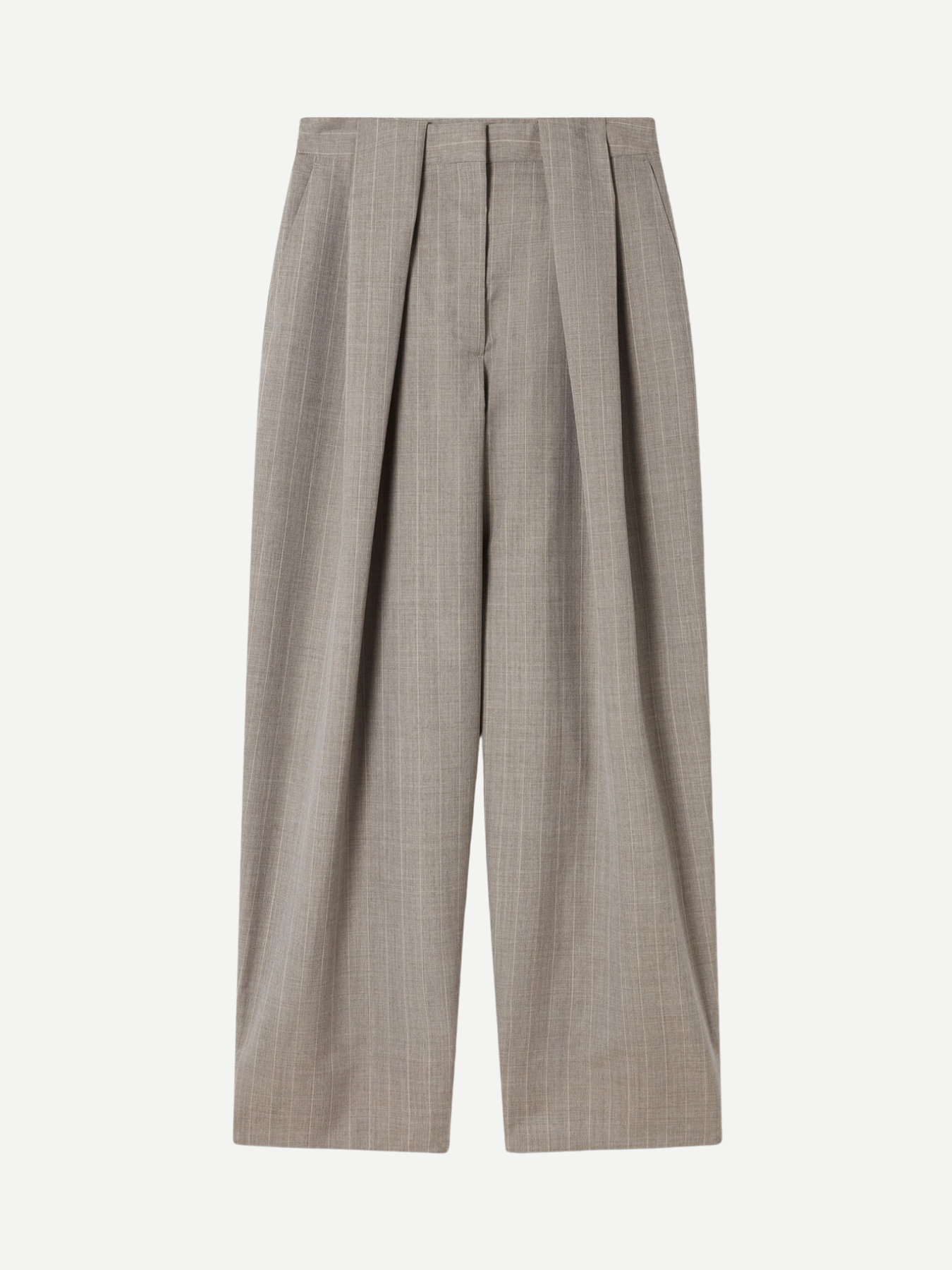 Stella McCartney-Melange Stripe Balloon Trouser - Stone-Pants-Boboli-Vancouver-Canada