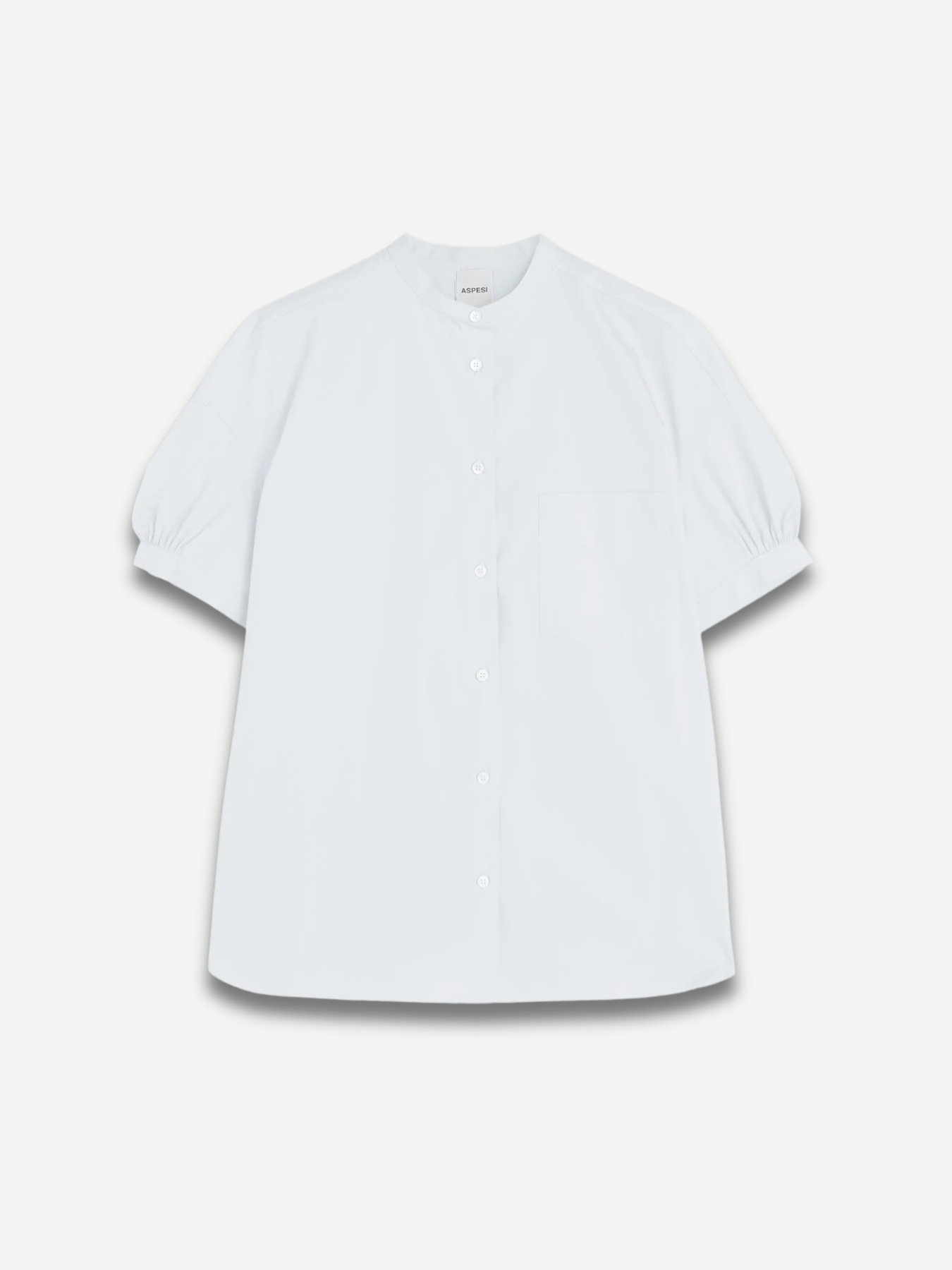 Aspesi-S.S. Cotton Blouse - White-Shirts-Boboli-Vancouver-Canada