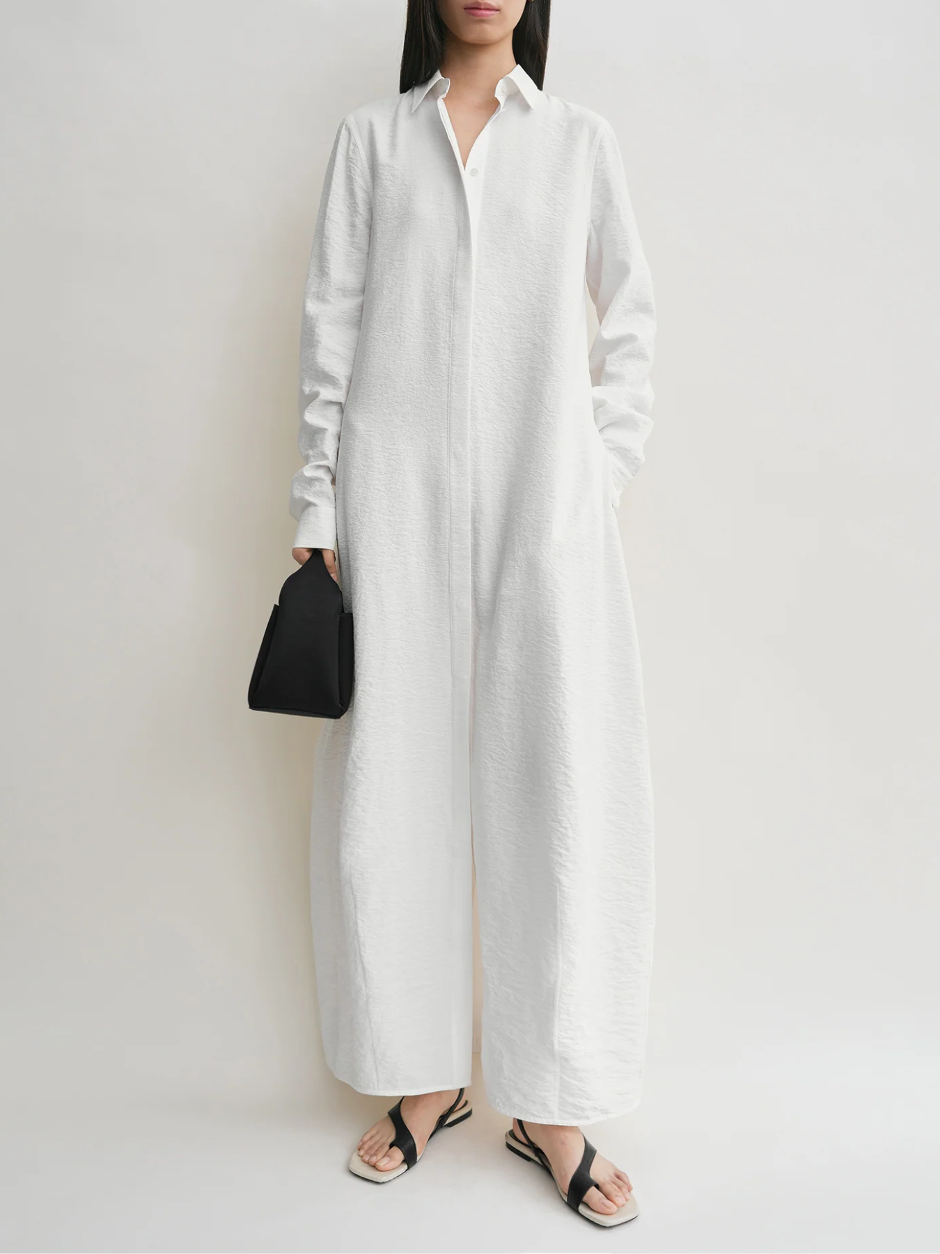 Totême-Parachute Shirtdress - White-Dresses-Boboli-Vancouver-Canada