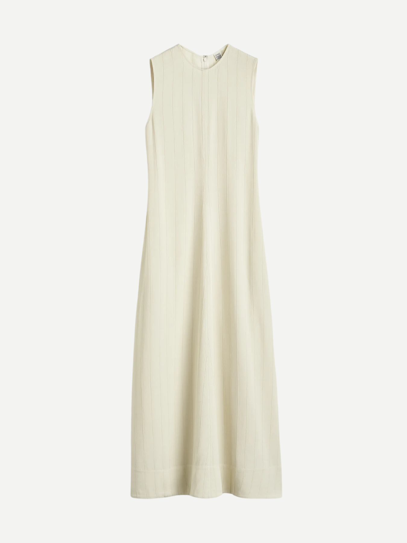 Totême-Woven Stripe Dress - Ecru-Dresses-Boboli-Vancouver-Canada