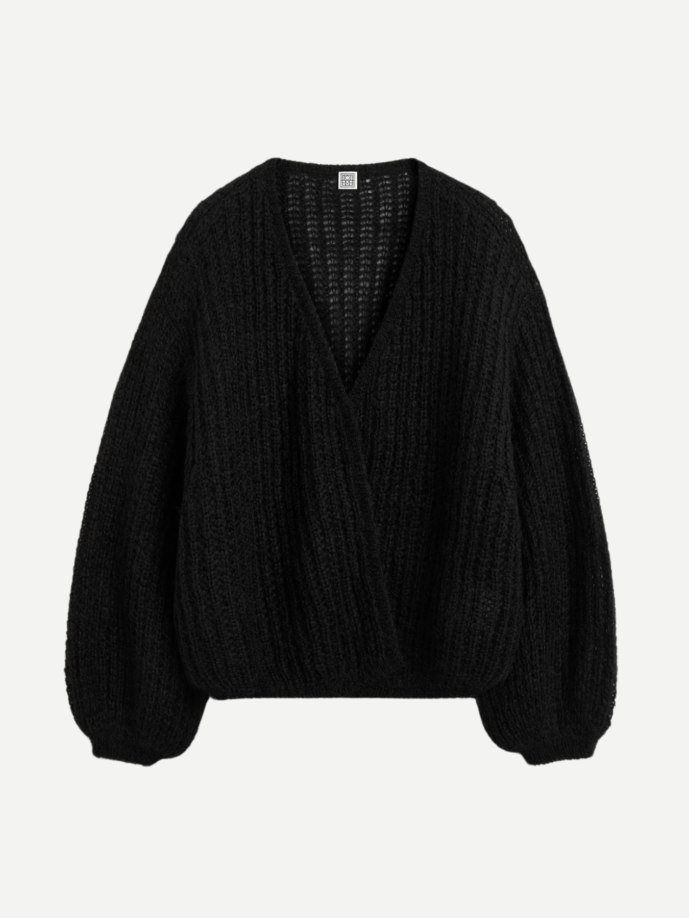 Totême-Puffed Cardigan - Black-Cardigans-Boboli-Vancouver-Canada