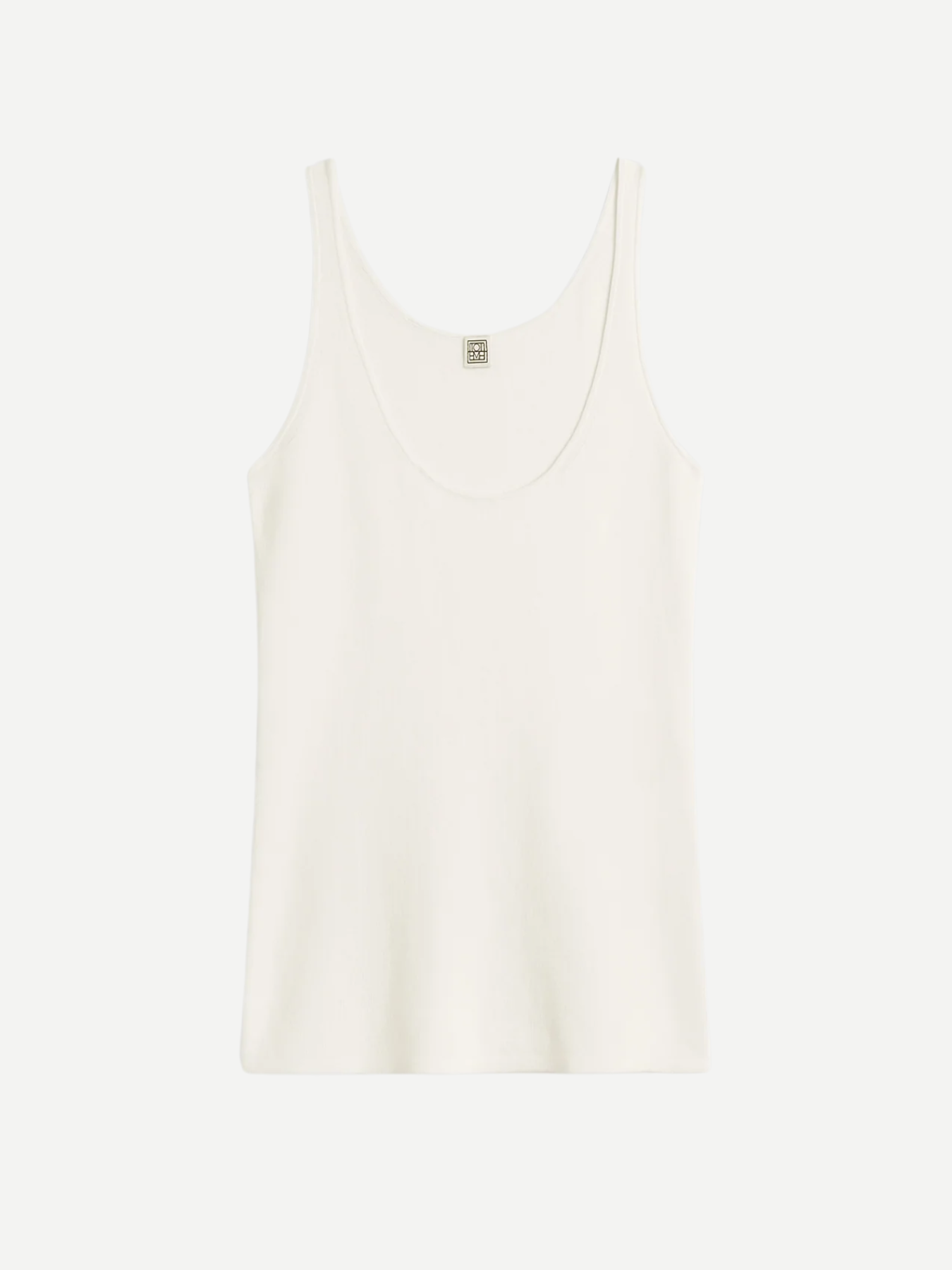 Totême-Compact Knit Tank - White-Tops-Boboli-Vancouver-Canada