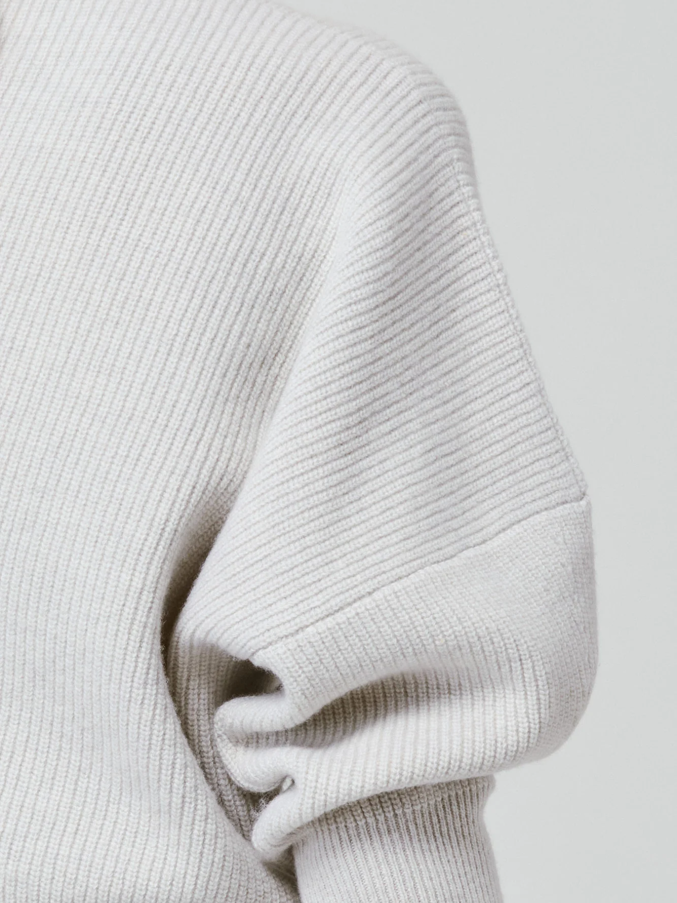 English Ribbed 3 Quarter Sleeve - Ice