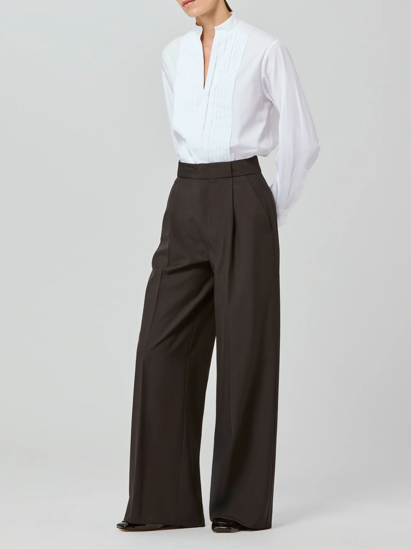 Bogart Pleat Trousers - Black