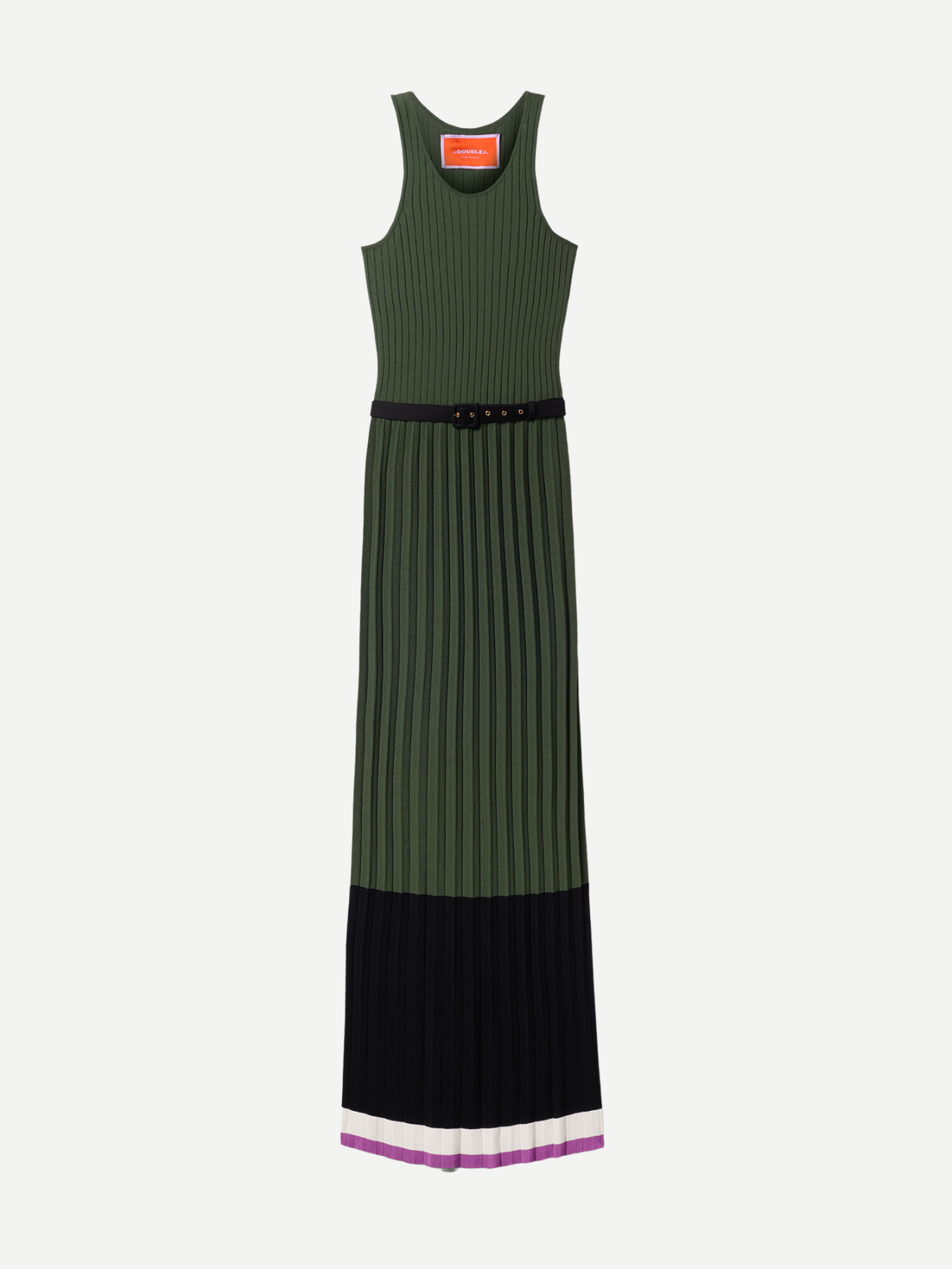 La DoubleJ-Organetto Dress - Black/Green-Dresses-Boboli-Vancouver-Canada