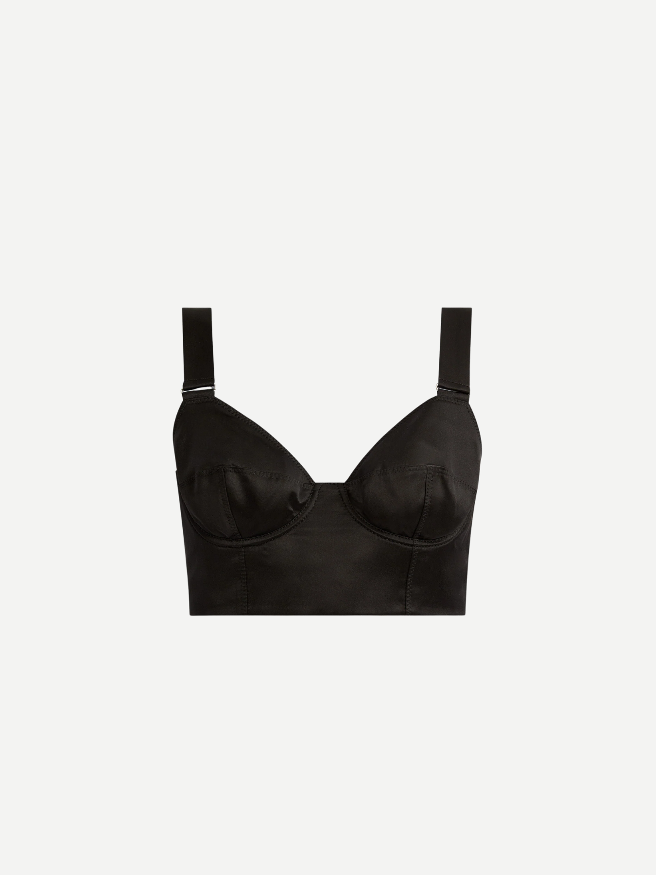 Erdem-Cropped Corset Bra Top - Black-Tops-Boboli-Vancouver-Canada