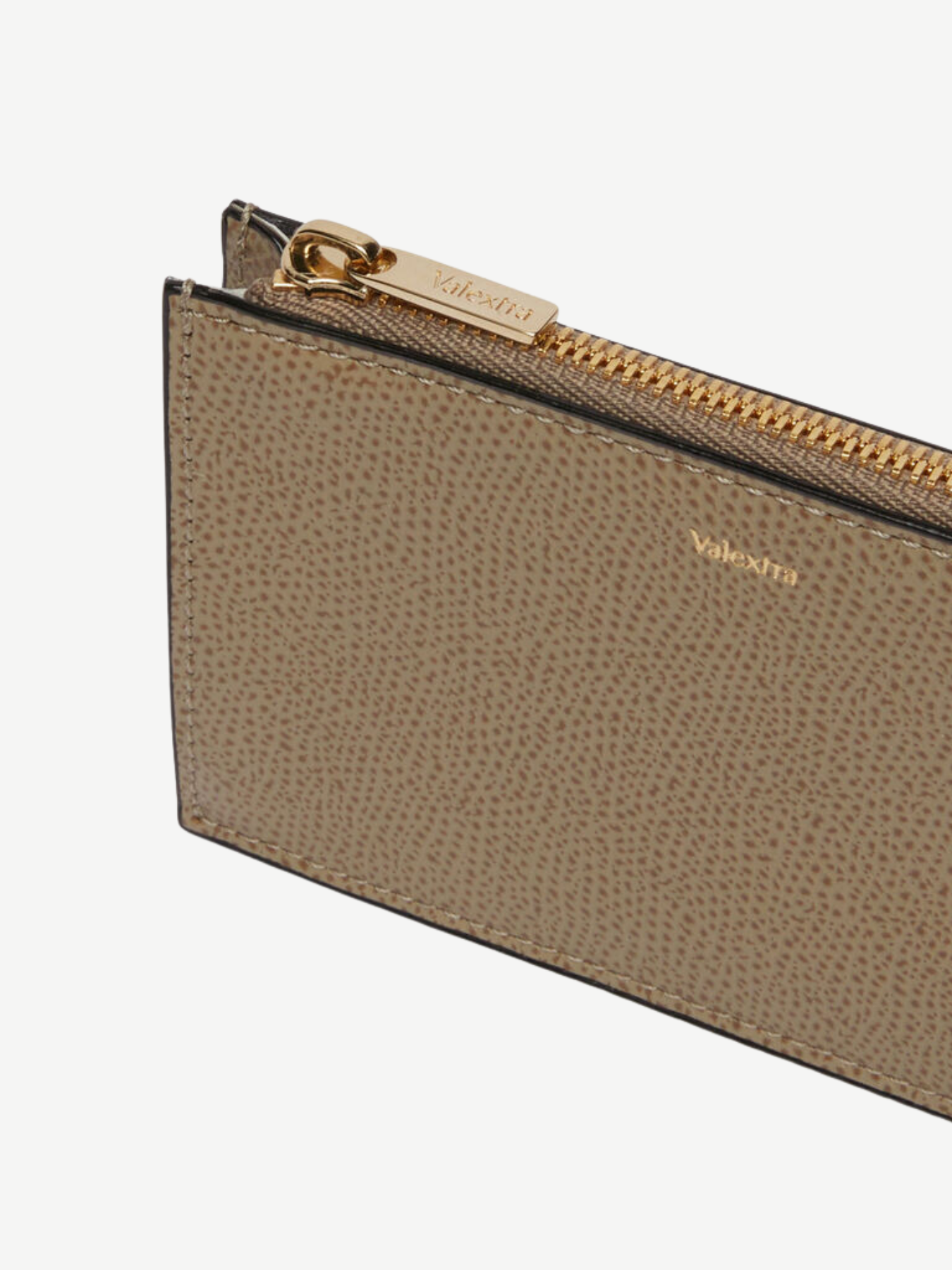 Valextra-Card Holder 3CC w/Zip - Oyster-Wallets-One Size-Boboli-Vancouver-Canada