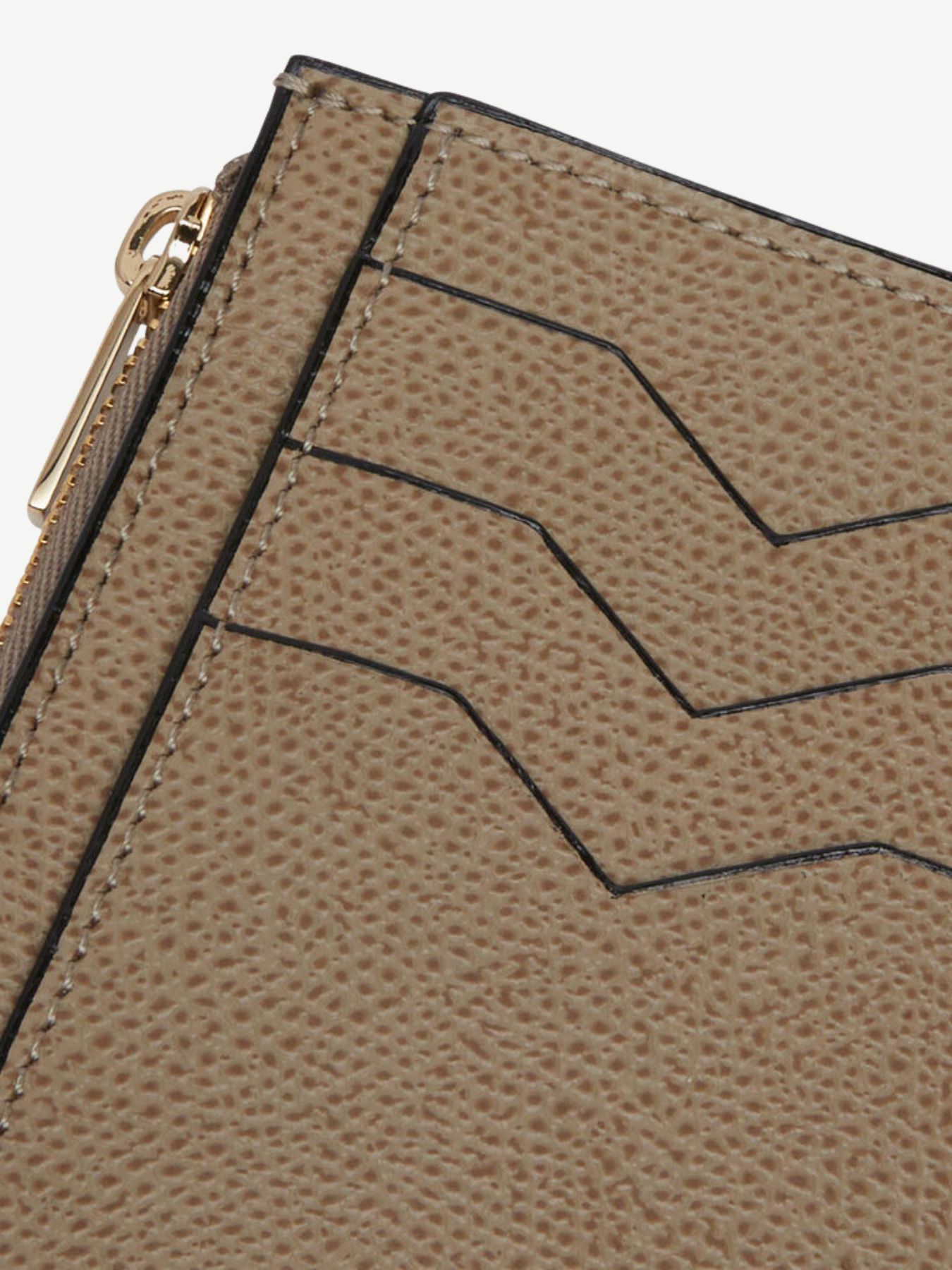 Valextra-Card Holder 3CC w/Zip - Oyster-Wallets-One Size-Boboli-Vancouver-Canada