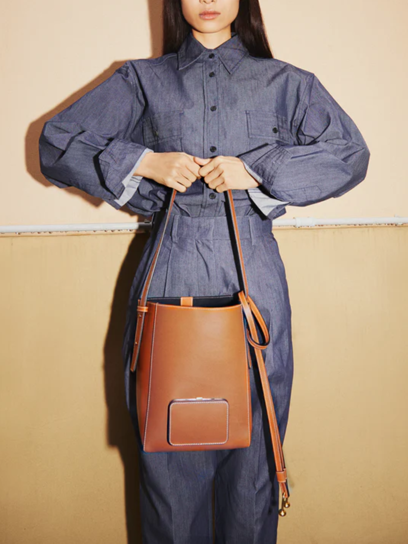Lutz Morris-Parker Medium Shoulder Bag - Tan Monty-Bags-Boboli-Vancouver-Canada
