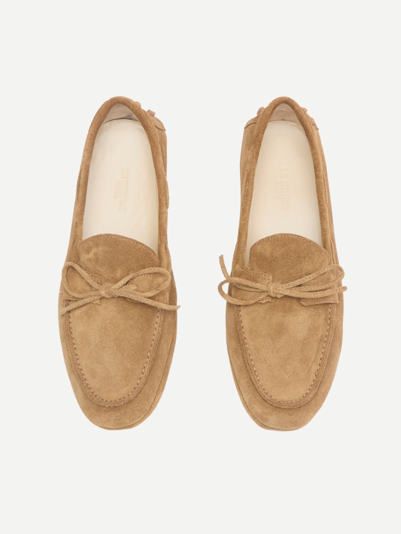 Le Monde Beryl-Driver Moccasin Calf Suede - Taupe-Shoes-Boboli-Vancouver-Canada