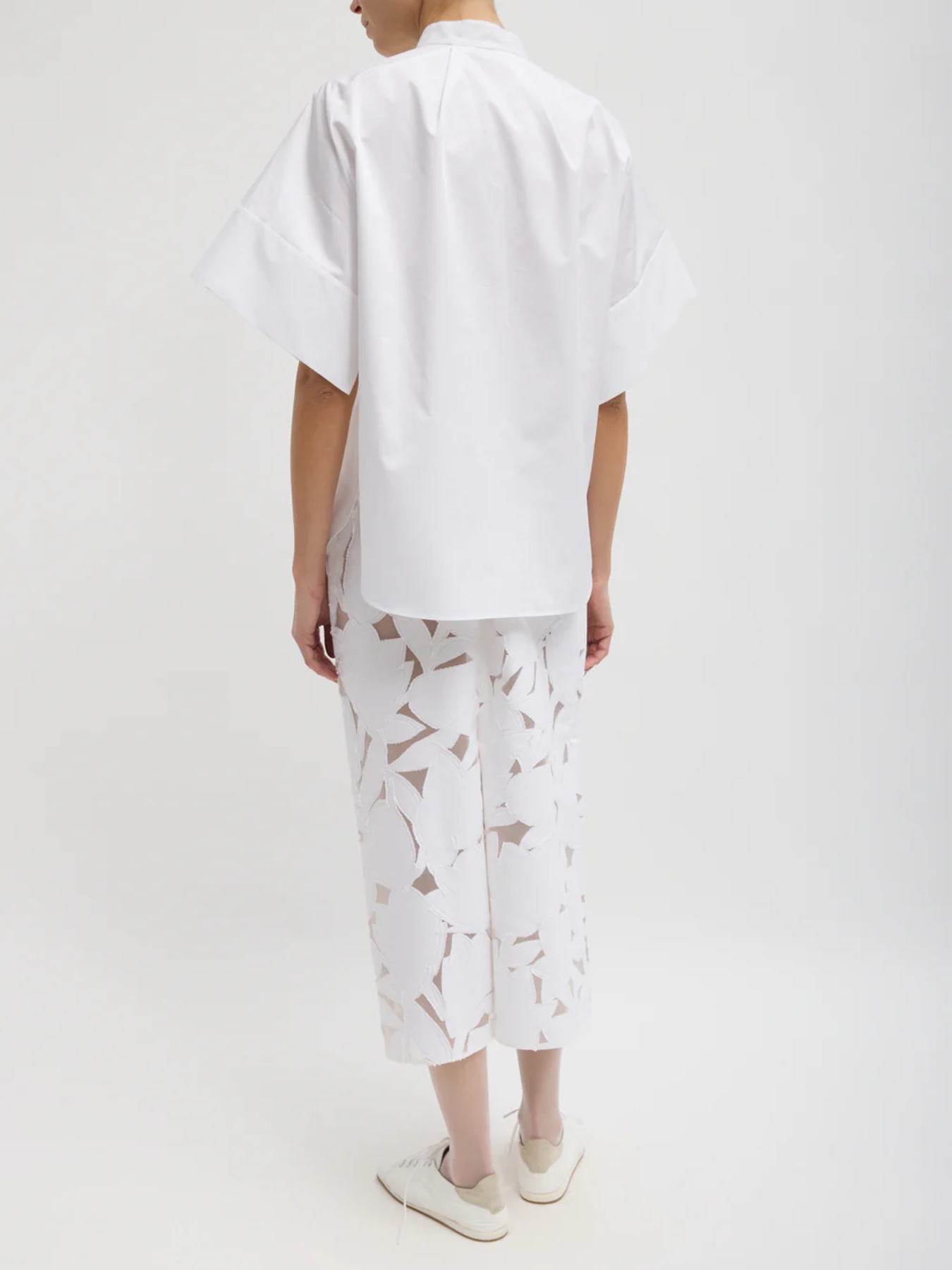 Tibi-Adelle Fil Coupe Pencil Skirt - Optic White-Skirts-Boboli-Vancouver-Canada