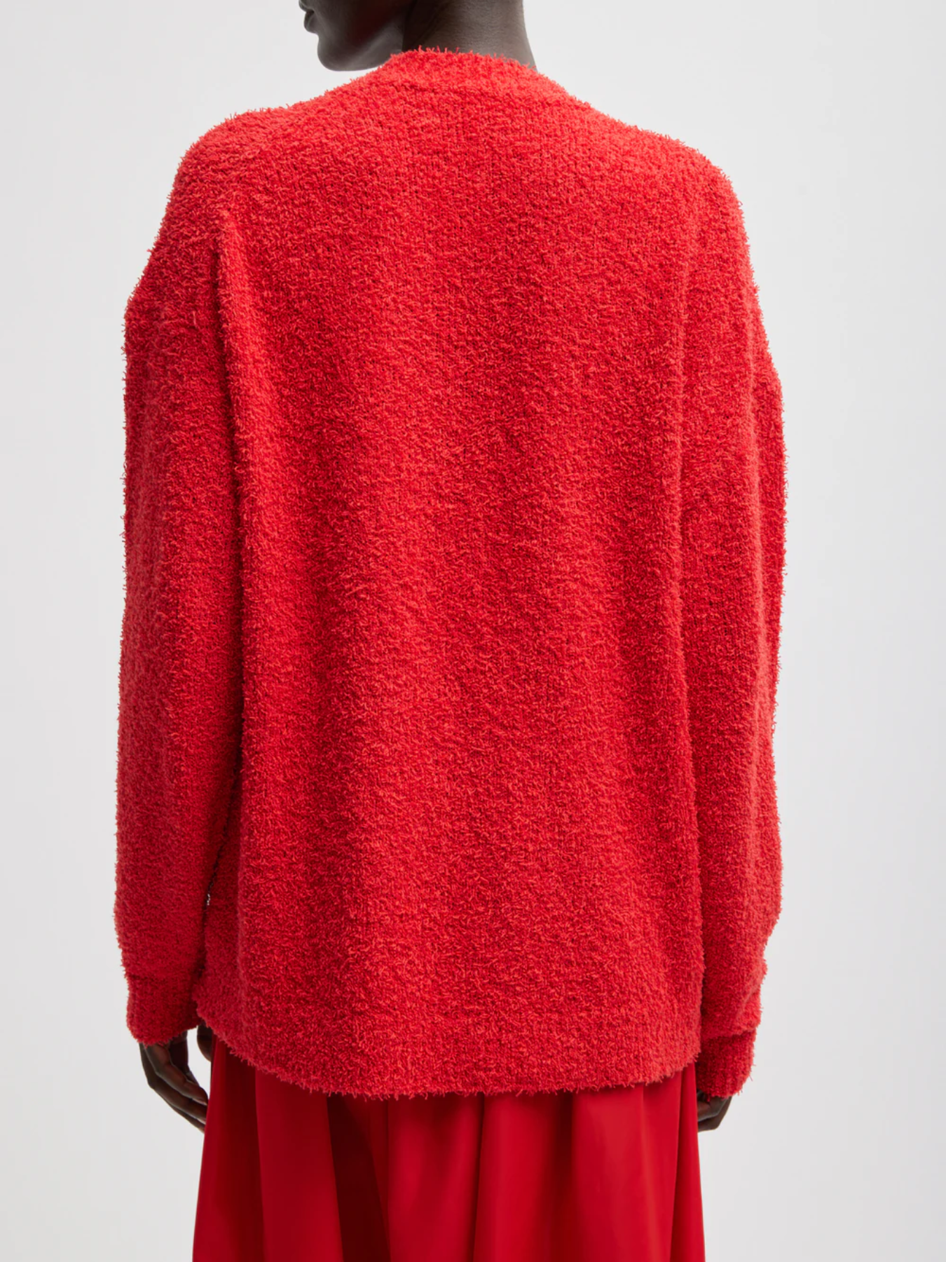 Tibi-Serviette Crewneck Easy Pullover - Red-Sweaters-Boboli-Vancouver-Canada