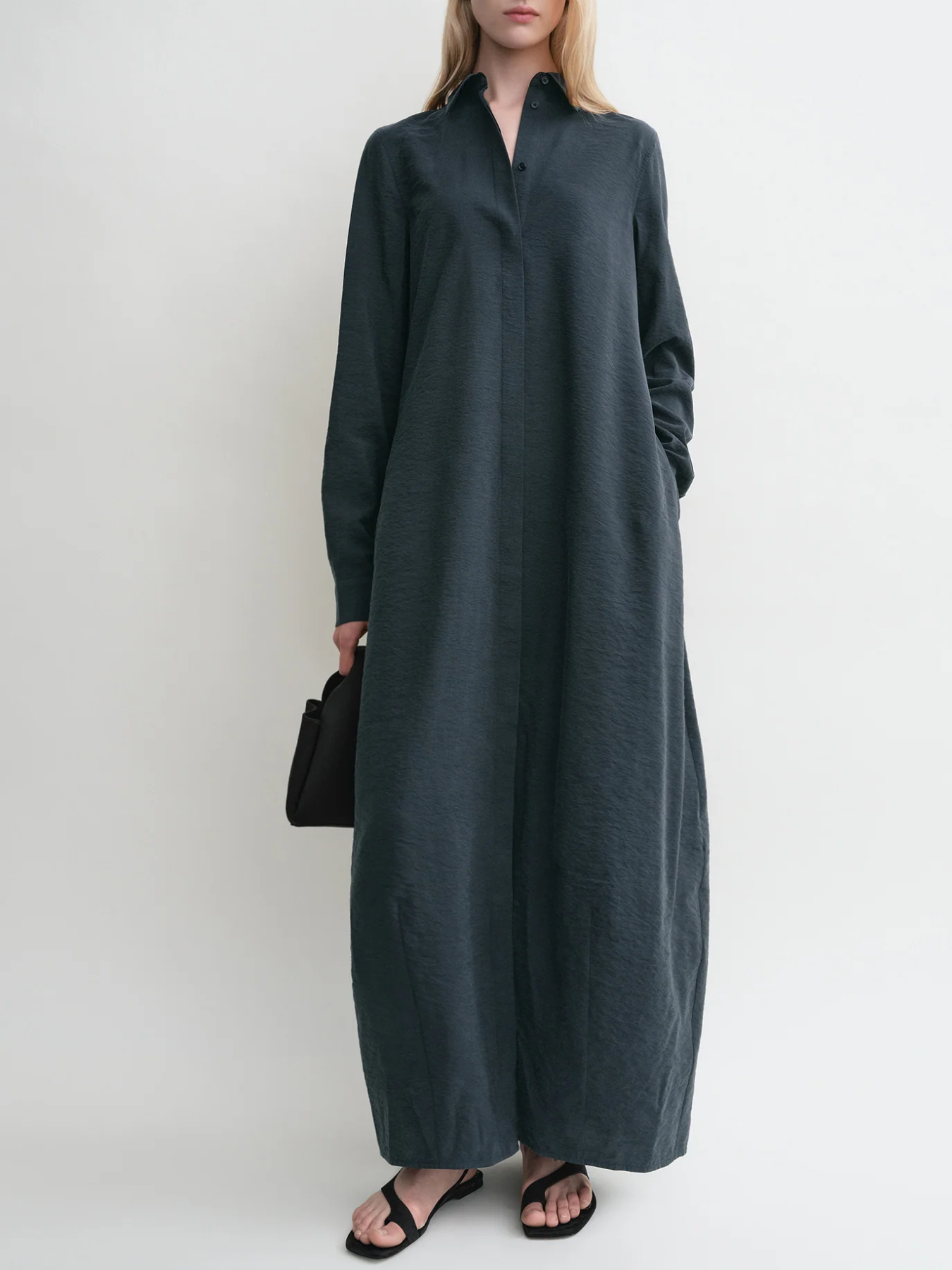 Totême-Parachute Shirtdress - Nightfall-Dresses-Boboli-Vancouver-Canada