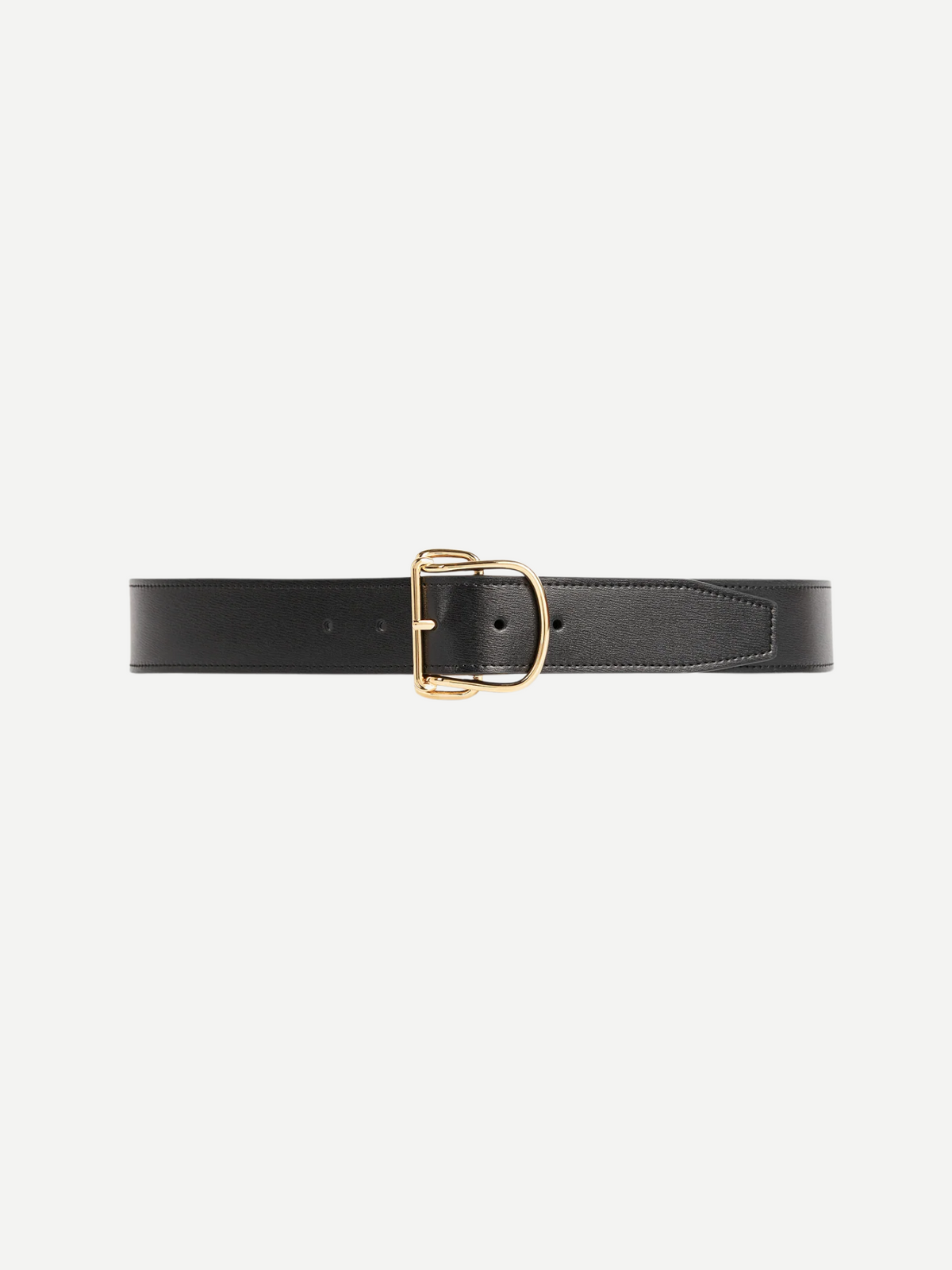 NWT $440 TOTEME Swirl Leather Belt in BLACK w/ GOLD hardware, Size 28in/70cm! Swirl suede belt black – TOTEME main image 4