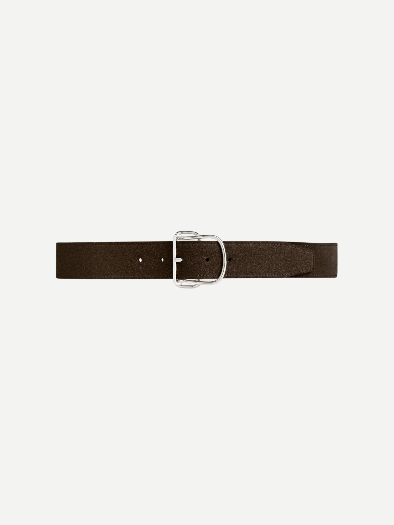 Totême-Swirl Suede Belt - Pepper-Belts-Boboli-Vancouver-Canada