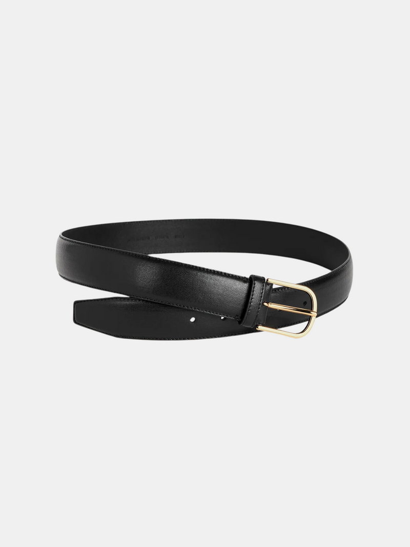 Totême-Wide Trouser Belt - Black-Belts-Boboli-Vancouver-Canada