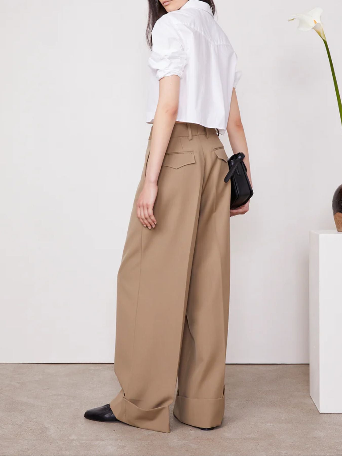 Rosalia Italian Ottoman Pants - Khaki