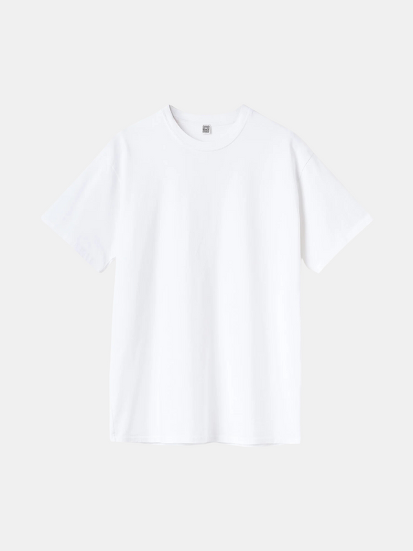 Totême-Straight Cotton Tee - Off White-Shirts-XXS-Boboli-Vancouver-Canada