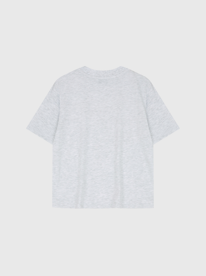 Vis A Vis-Half Sleeved T-Shirt - Grey Melange-Shirts-Boboli-Vancouver-Canada