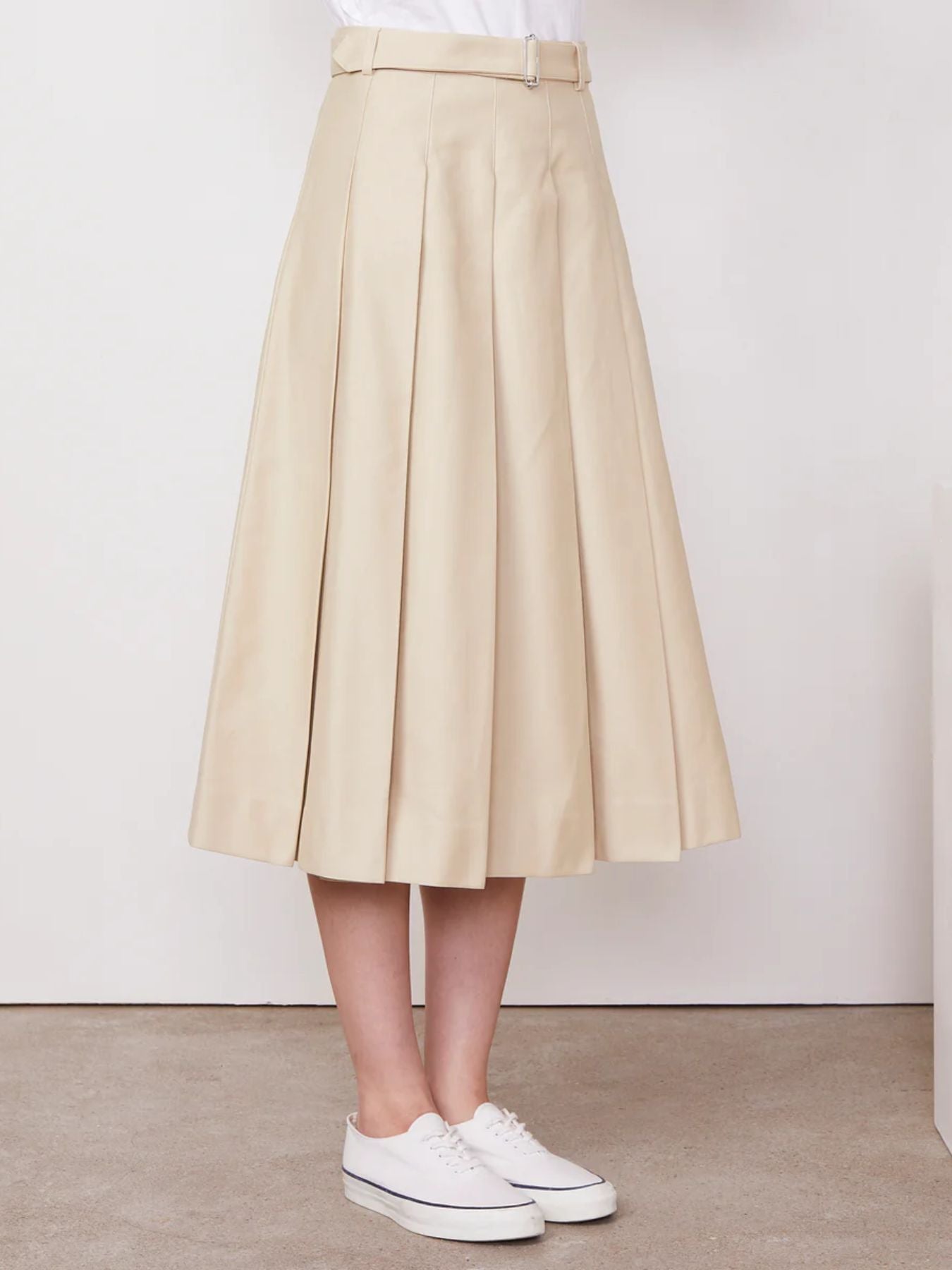 Kenia Cotton Twill Skirt - Sand