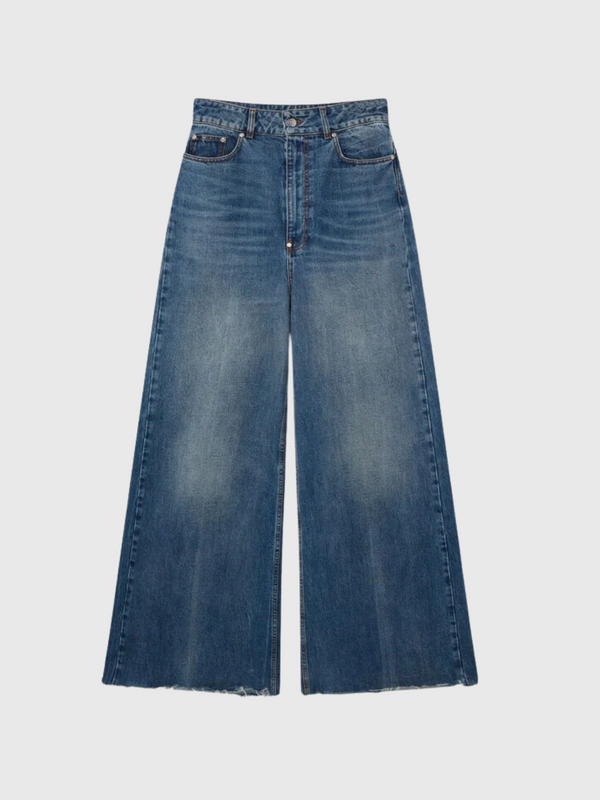 Stella McCartney-Slouchy Flared Denim Jeans - Vintage Blue-Pants-25-Boboli-Vancouver-Canada