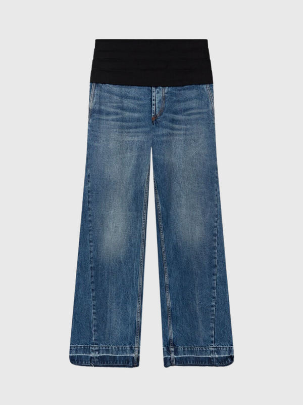 Stella McCartney-Tuxedo-Inspired Denim Jeans - Vintage Blue-Pants-25-Boboli-Vancouver-Canada