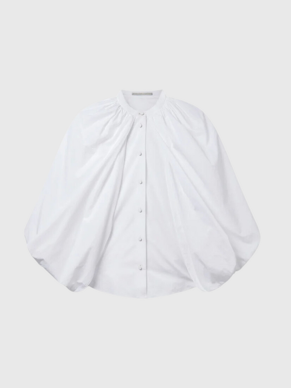 Stella McCartney-Cape-Sleeve Cotton Shirt - Pure White-Shirts-Boboli-Vancouver-Canada