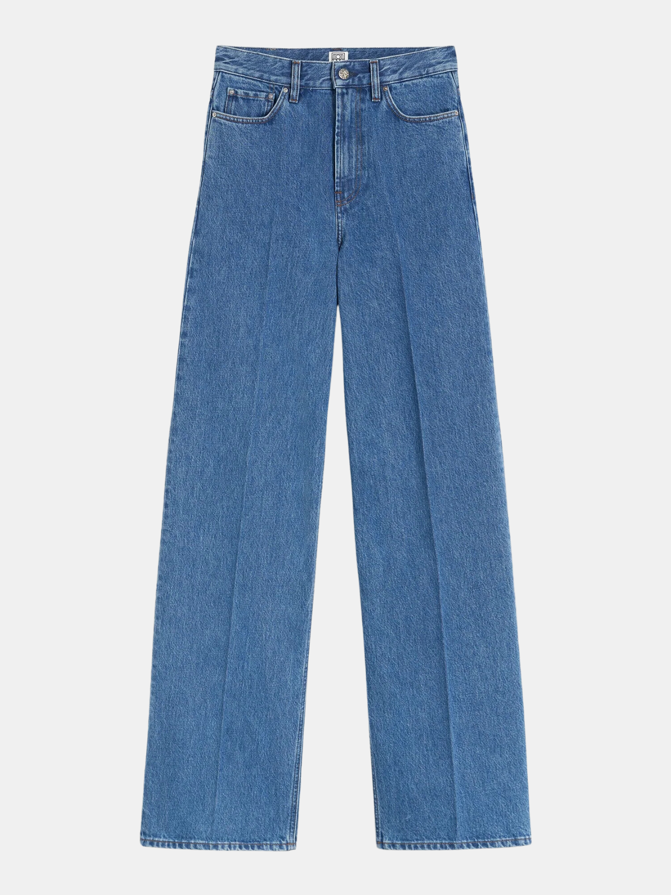 Totême-Wide Leg Denim - Vibrant Blue-Pants-EU 25/30-Boboli-Vancouver-Canada