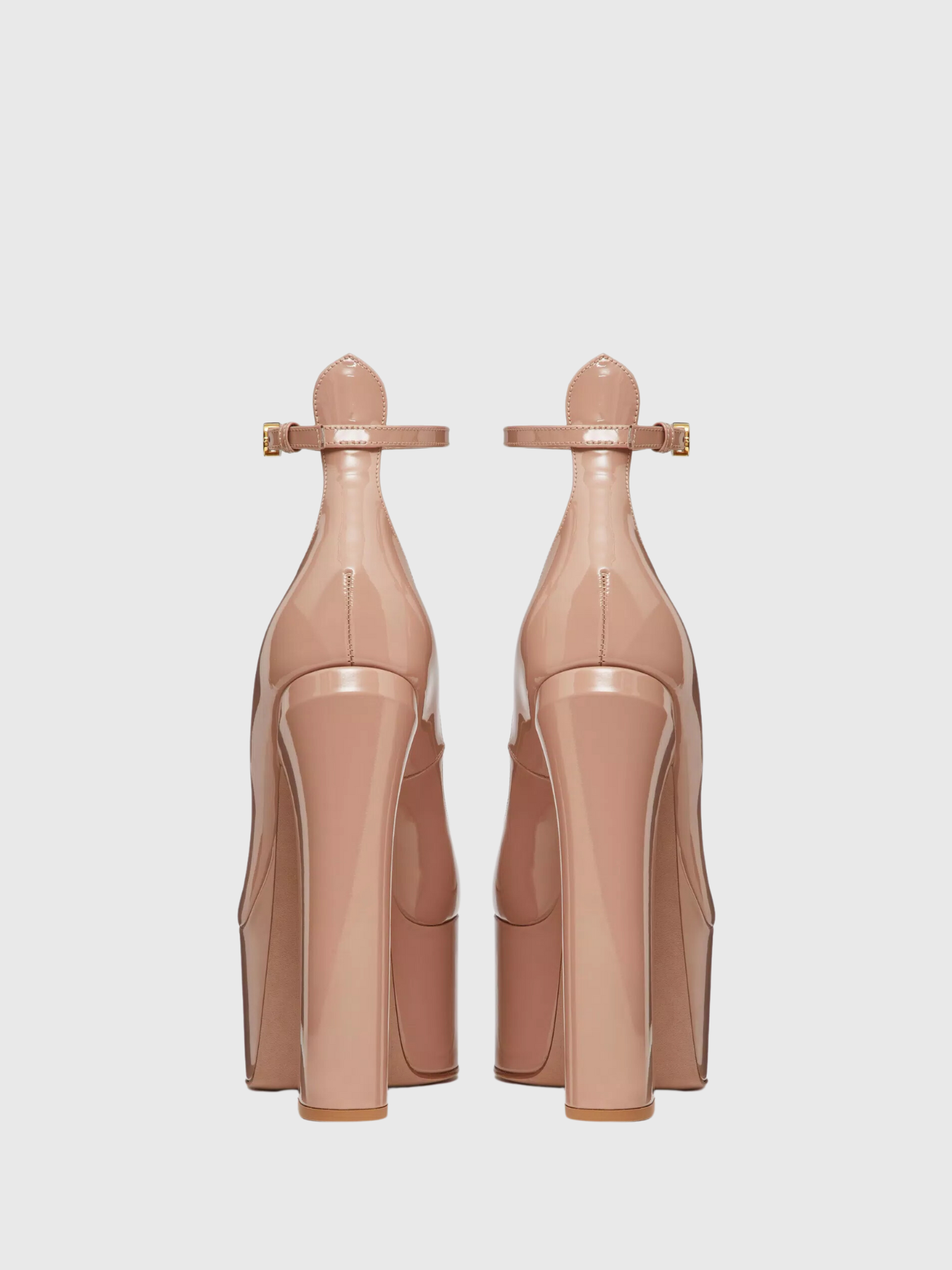 Tan-GO Platform Patent Leather Shoe - Rose