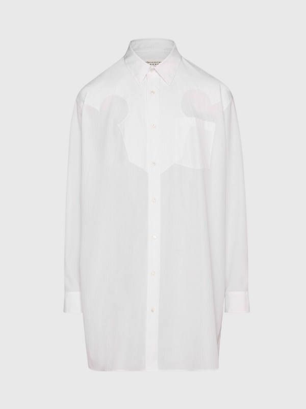 Maison Margiela-Cotton Poplin Shirt Dress - Optic White-Shirts-IT 38-Boboli-Vancouver-Canada