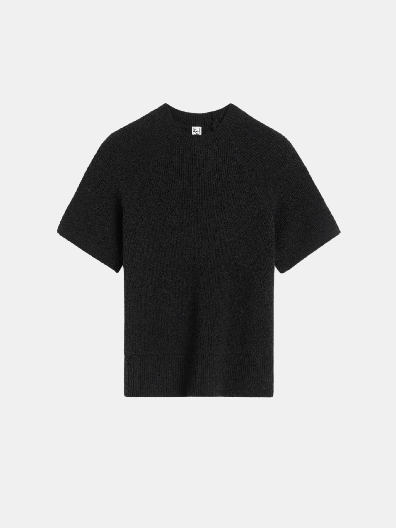 Totême-Raglan Sleeve Terry Knit Top - Black-Tops-XS-Boboli-Vancouver-Canada