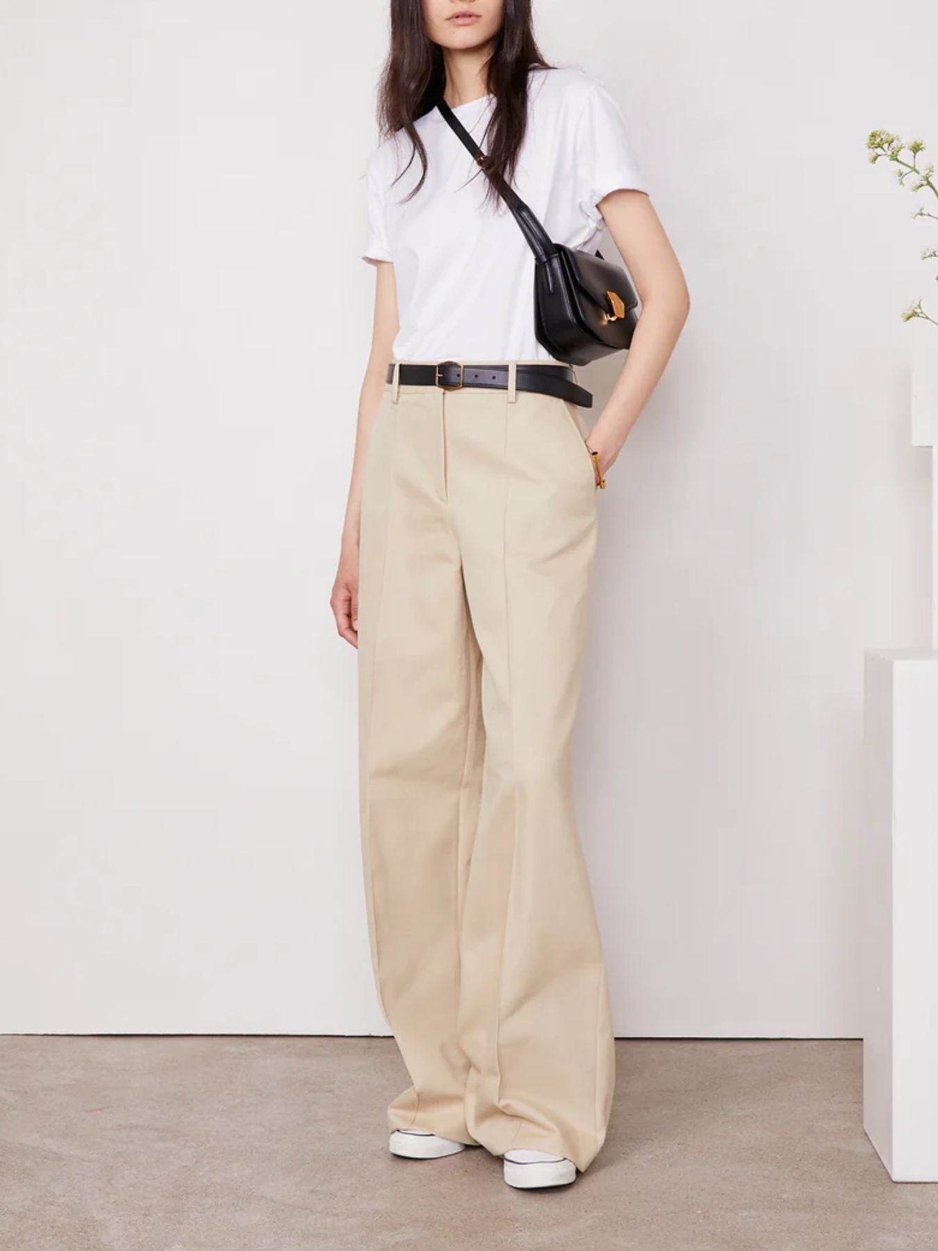 Rosela Cotton Twill Pants - Sand