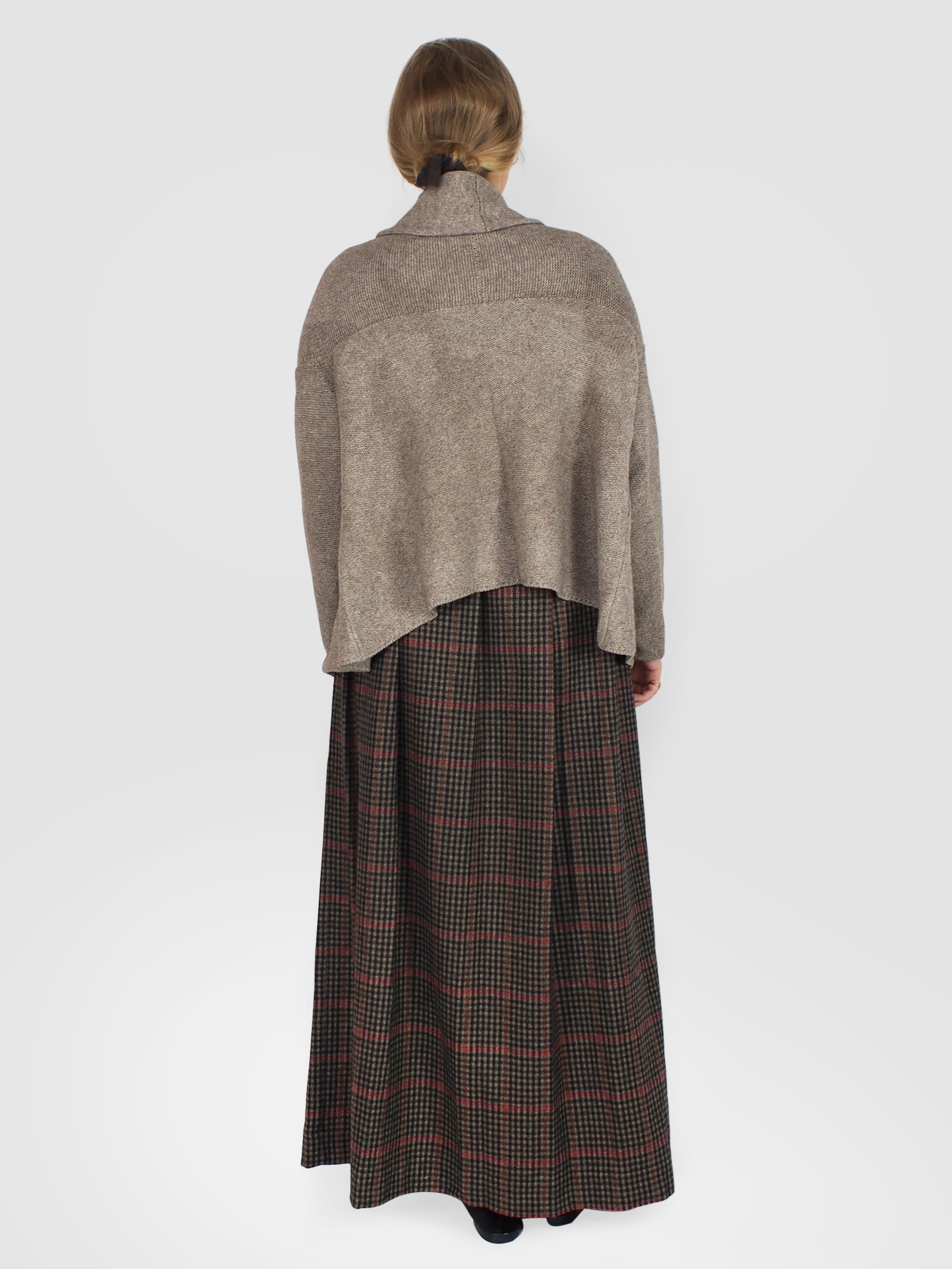 Daniela Gregis-Classic 5 Knitted Wrap Cardigan - Natural-Sweaters-One Size-Boboli-Vancouver-Canada