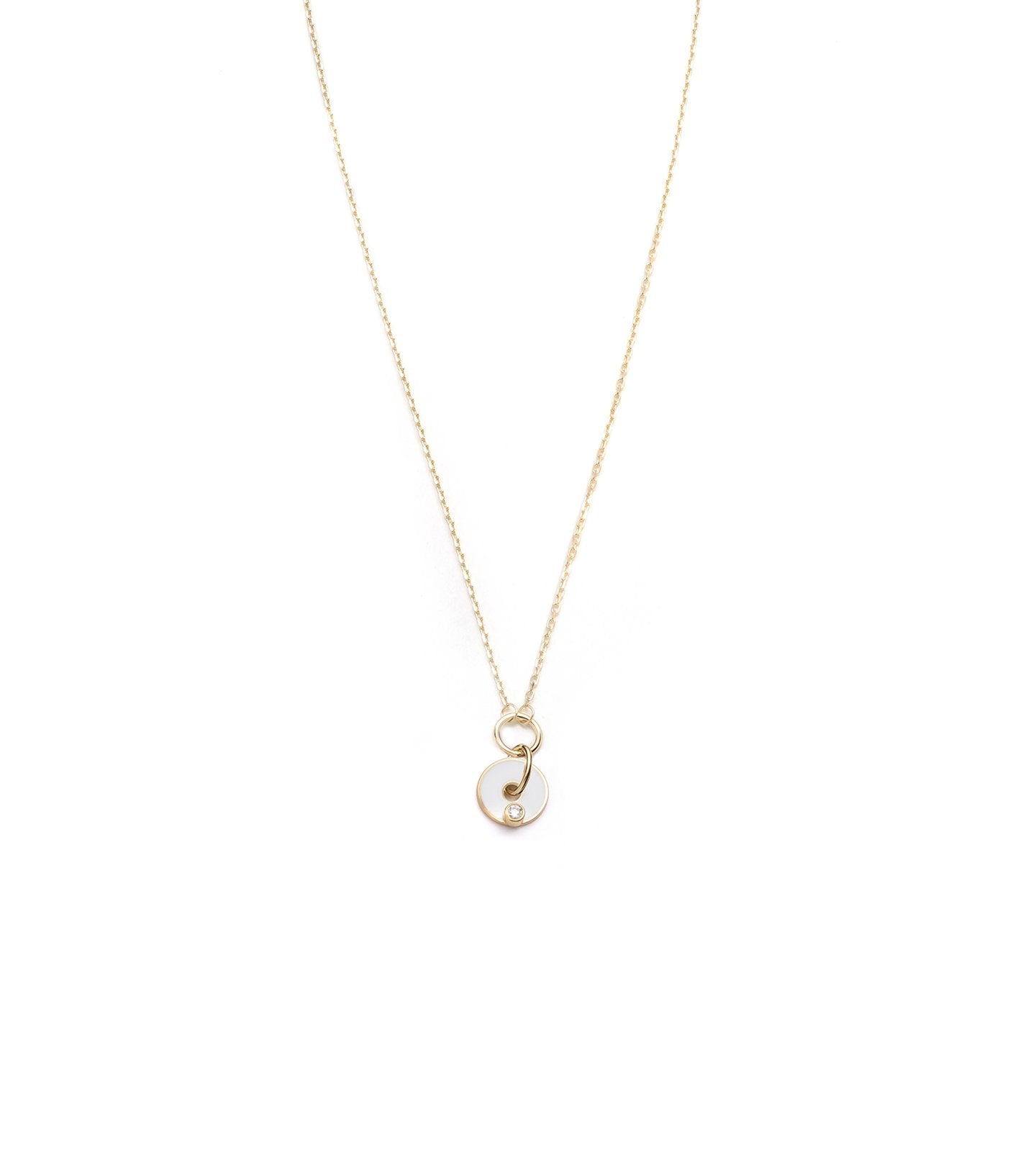 FD Jewellery-Wholeness Disk Drop Necklaces (DD1) - White-FD Jewellery-Boboli-Vancouver-Canada