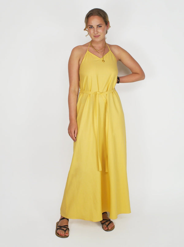 Giuliva Heritage-The Ofelia Dress - Sand Yellow-Dresses-Boboli-Vancouver-Canada