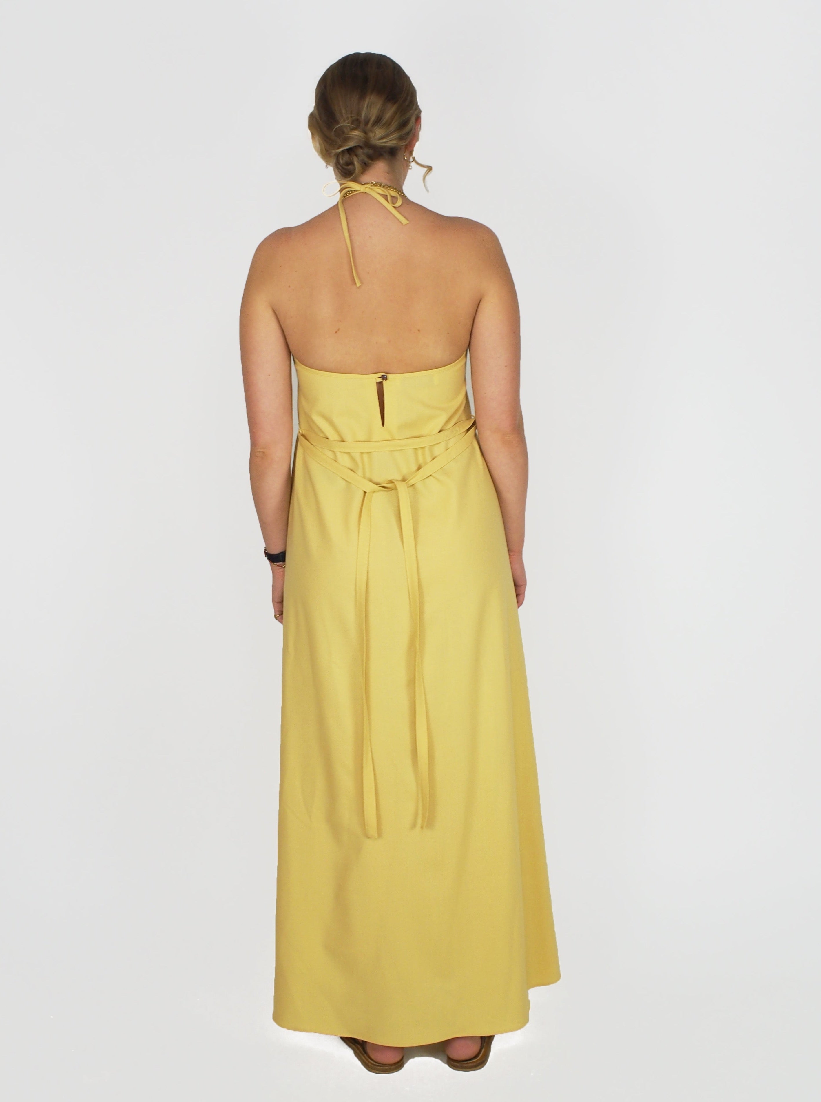 Giuliva Heritage-The Ofelia Dress - Sand Yellow-Dresses-Boboli-Vancouver-Canada