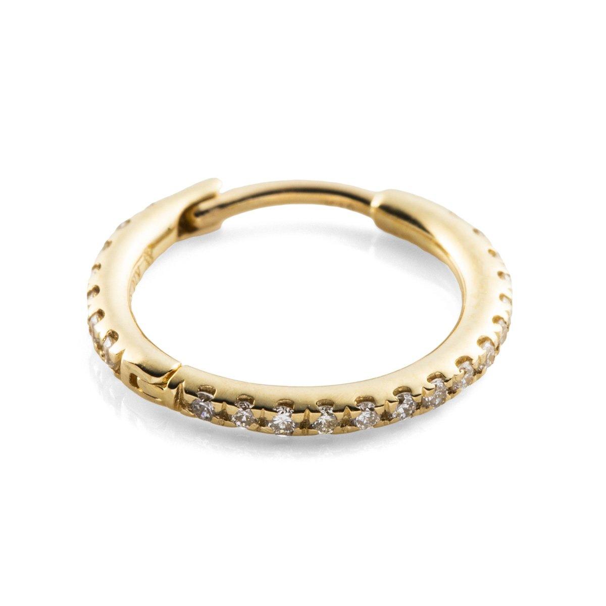 Hirotaka-Diamond Hoop Earring (L)-Jewellery-One Size-Boboli-Vancouver-Canada