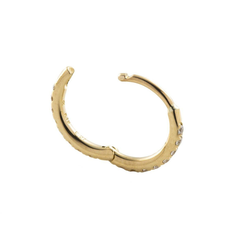 Hirotaka-Diamond Hoop Earring (M)-Jewellery-One Size-Boboli-Vancouver-Canada