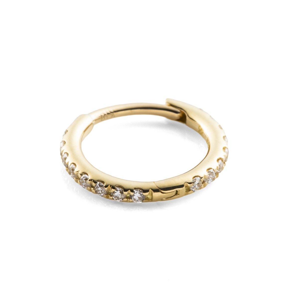 Hirotaka-Diamond Hoop Earring (M)-Jewellery-One Size-Boboli-Vancouver-Canada
