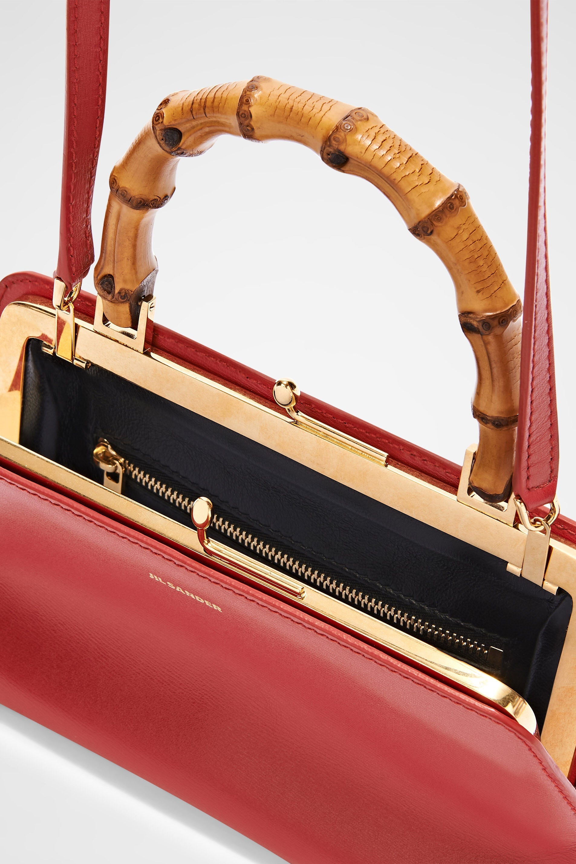 Jil Sander-Goji Bamboo Mini Bag - Venetian Red-Bags-One Size-Boboli-Vancouver-Canada