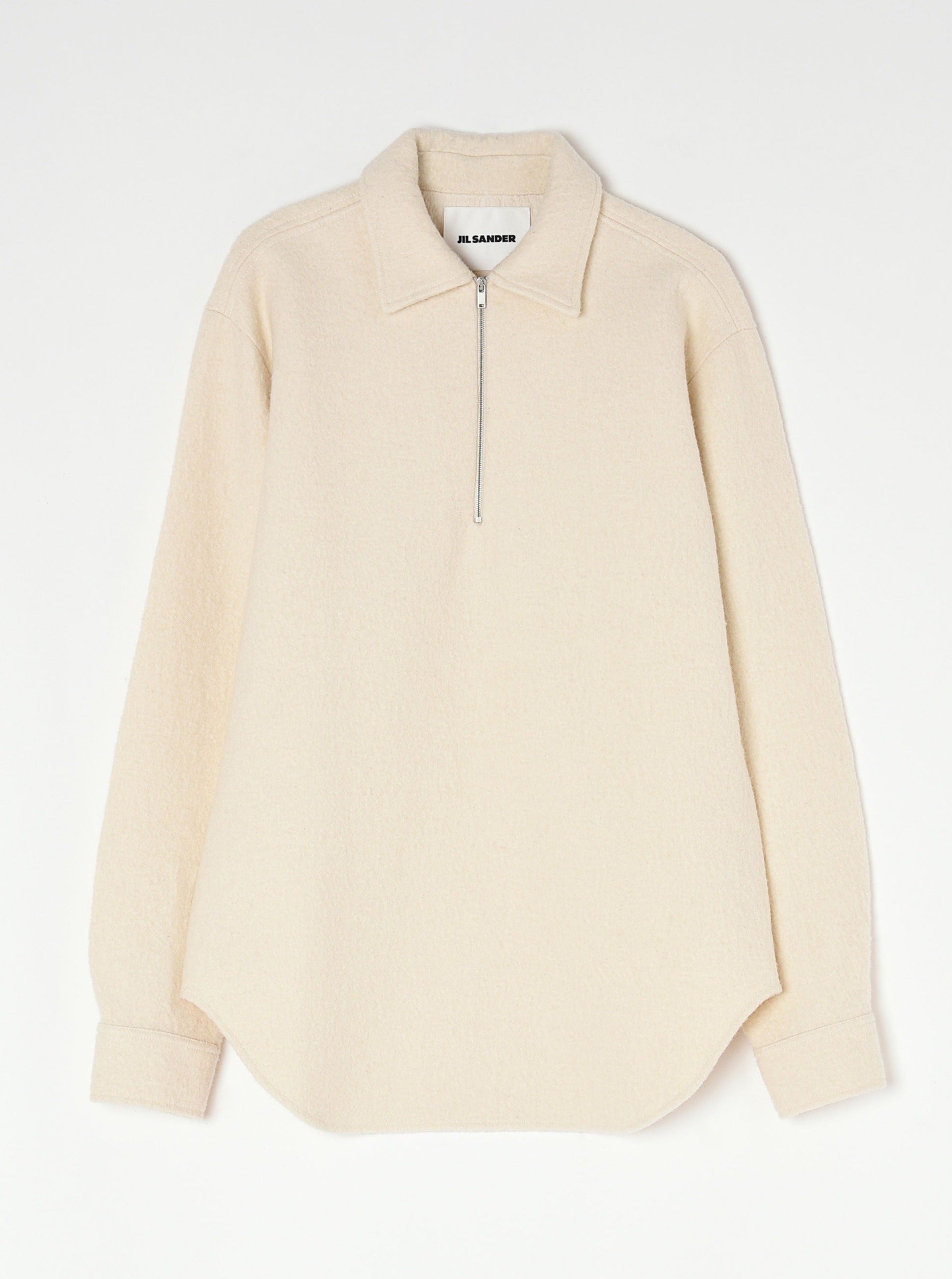 Jil Sander-Knitted Textured Shirt - Natural-Shirts-32-Boboli-Vancouver-Canada