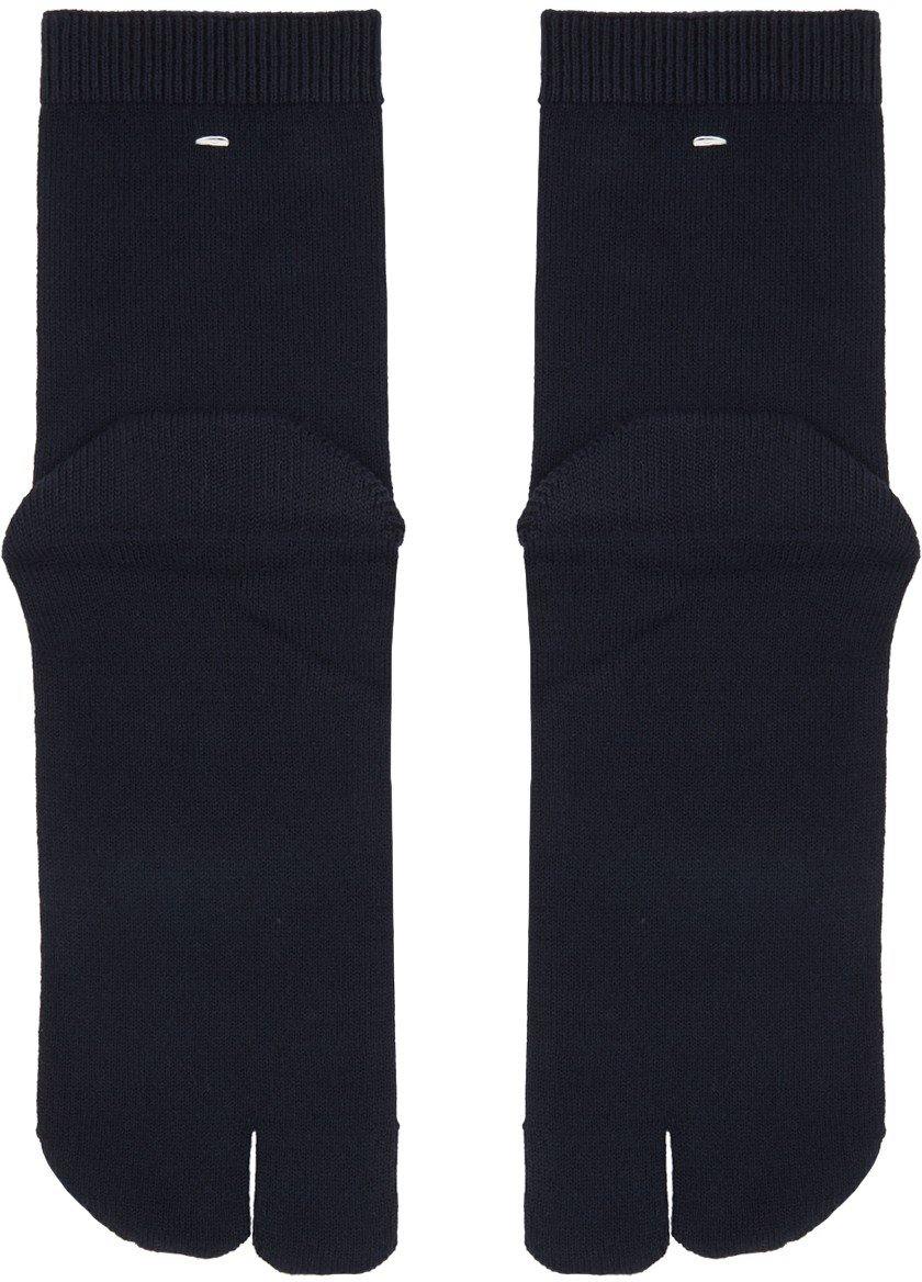 Maison Margiela-Tabi Socks - Navy Blue-Socks-Boboli-Vancouver-Canada