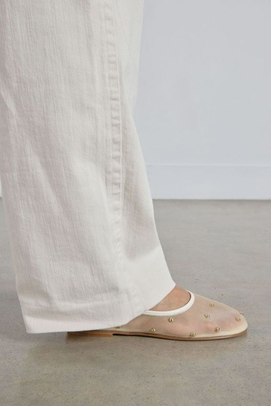 Dear Frances-Balla Mesh w/Studs - Crema-Shoes-Boboli-Vancouver-Canada
