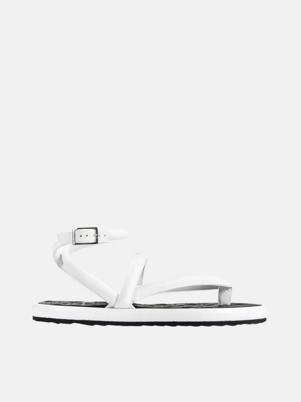 Pierre Hardy-Flat Sandal Xanadu Tong - White / Black-Shoes-Boboli-Vancouver-Canada