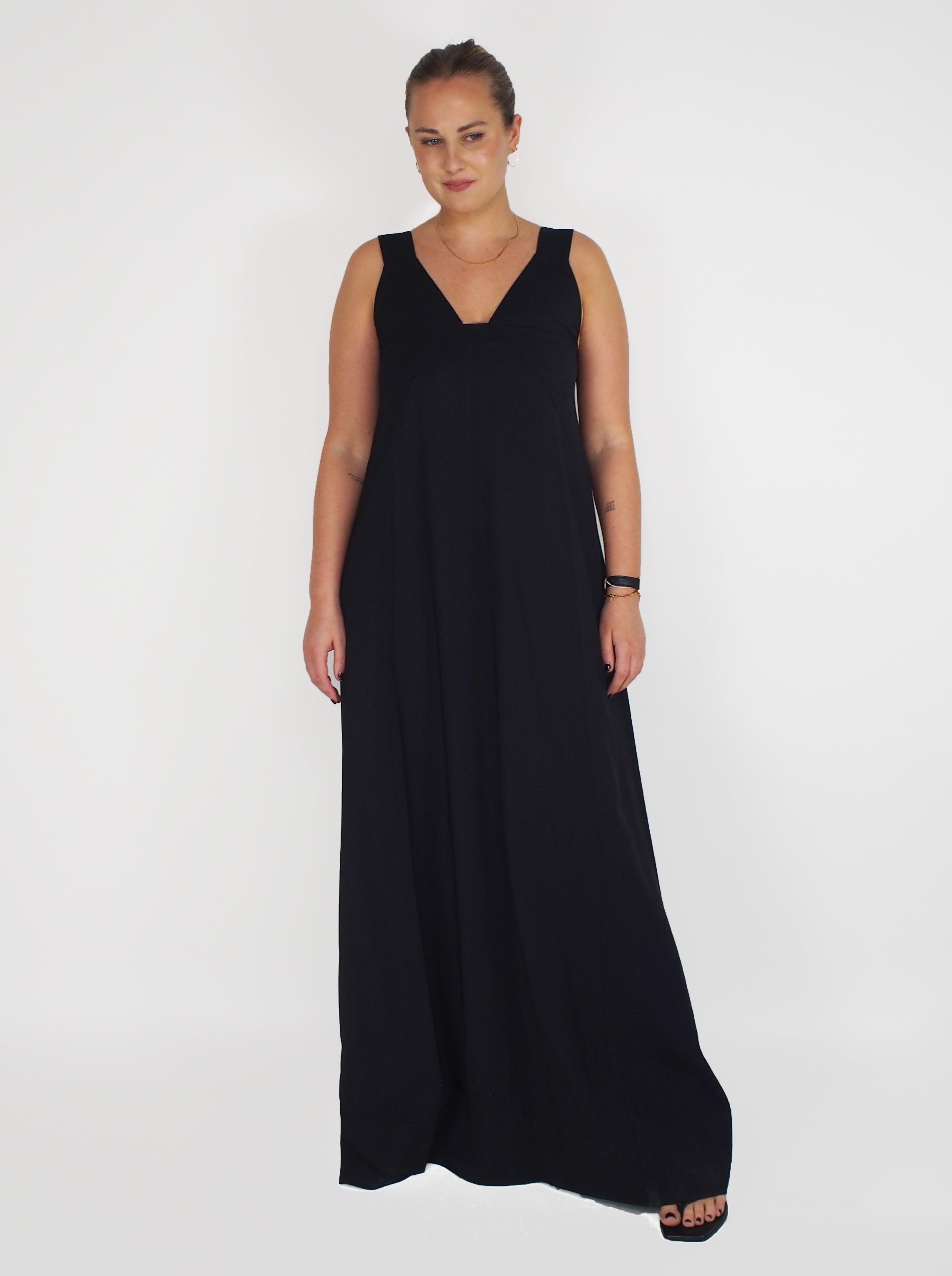 Plan C-Dress - Navy/Black-Dresses-Boboli-Vancouver-Canada