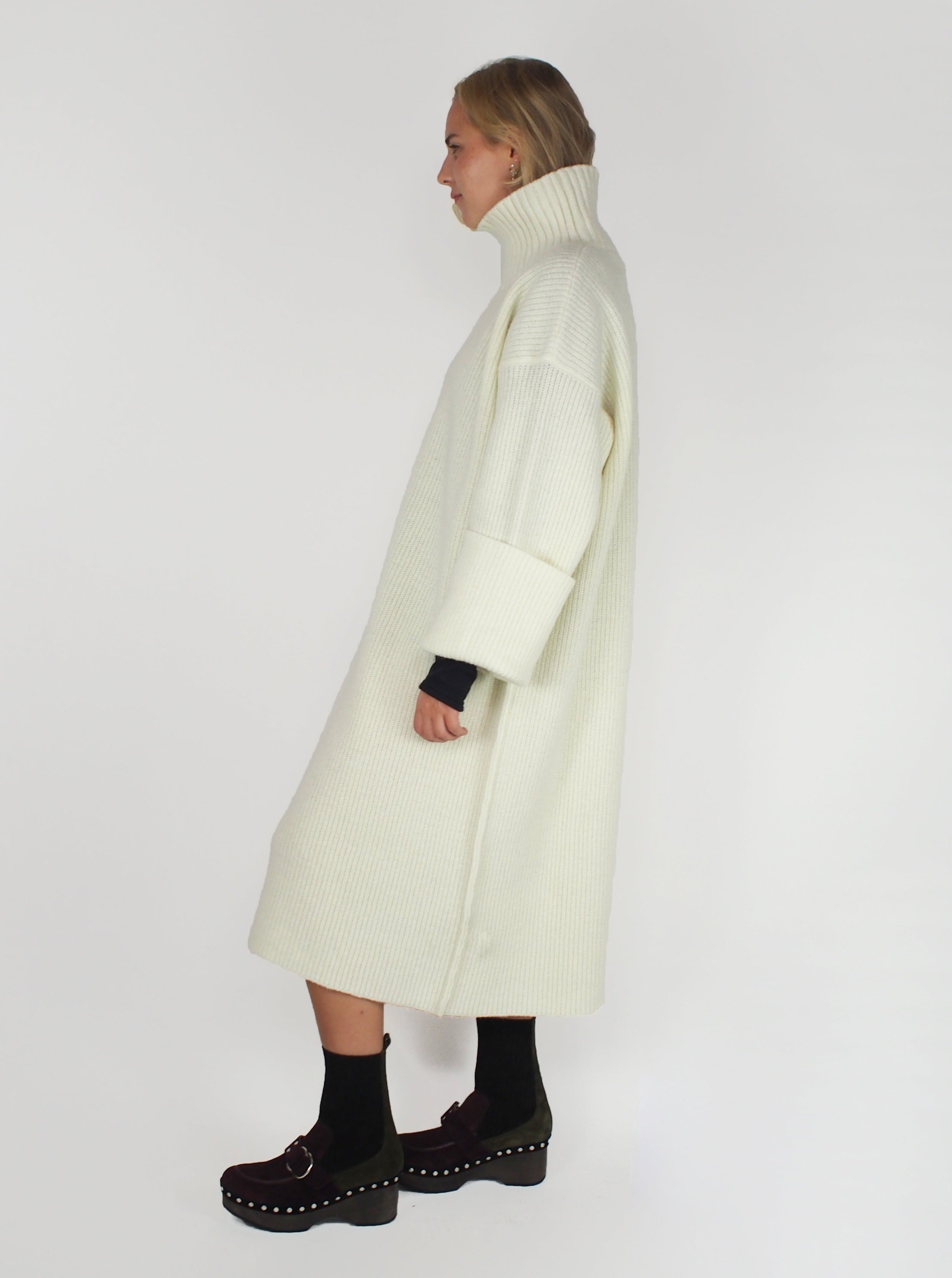 Sibel Saral-Oversized Fusun T/N Dress - White-Dresses-Boboli-Vancouver-Canada